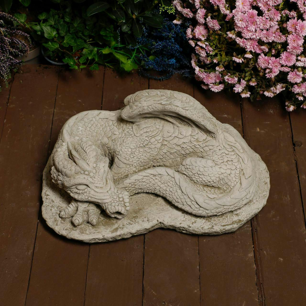 Rackhams Medium Sleeping Stone Cast Dragon