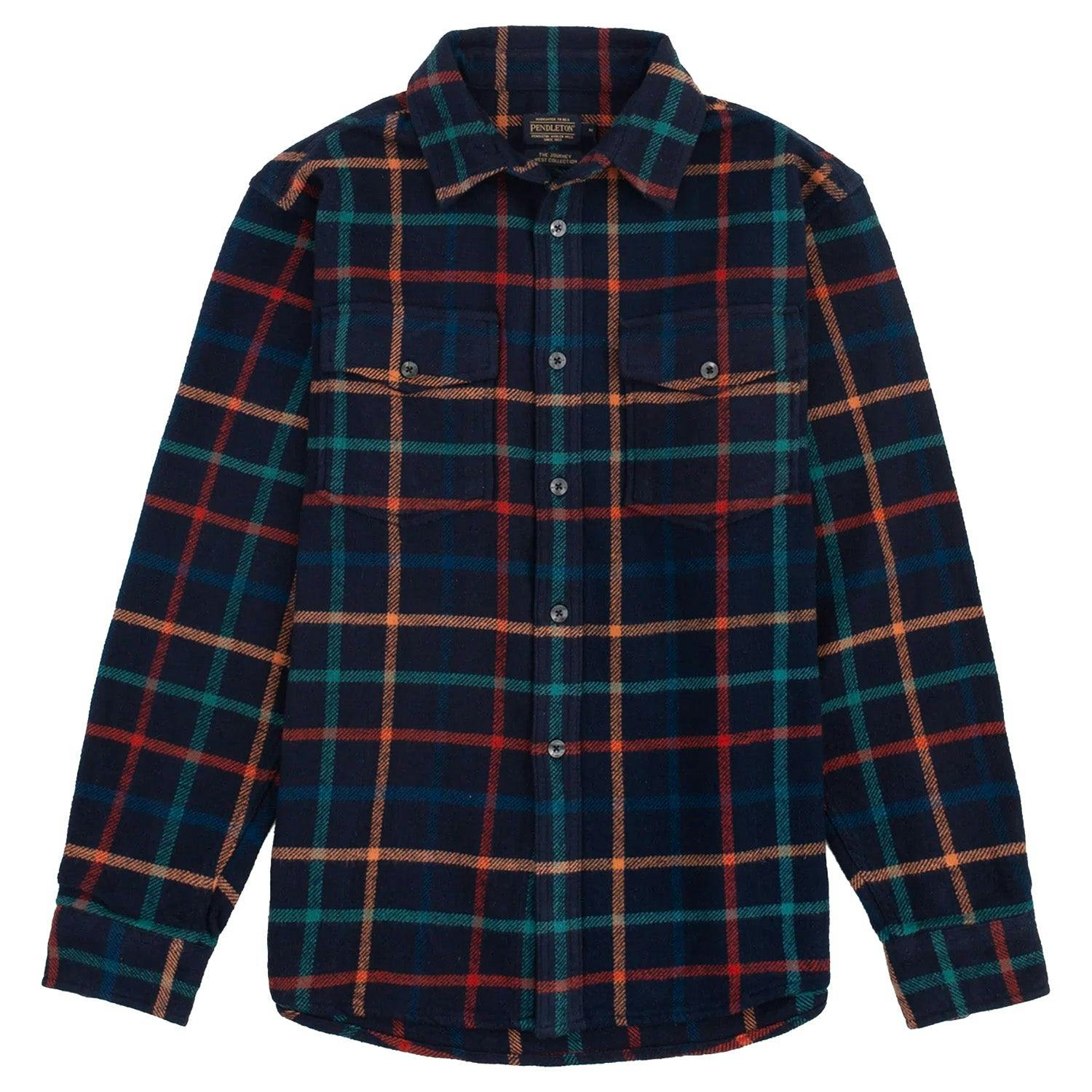 Pendleton Dark/Blue Big Pocket Heavy Gauge Check Shirt - Medium