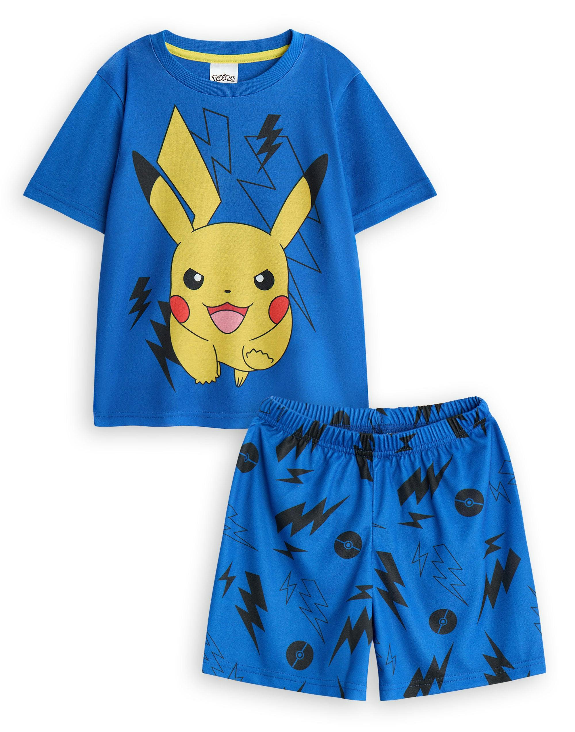 Vanilla Underground Boys Blue Pokemon Pikachu Short Sleeve Short Leg Pyjama Set - 9-10 Years
