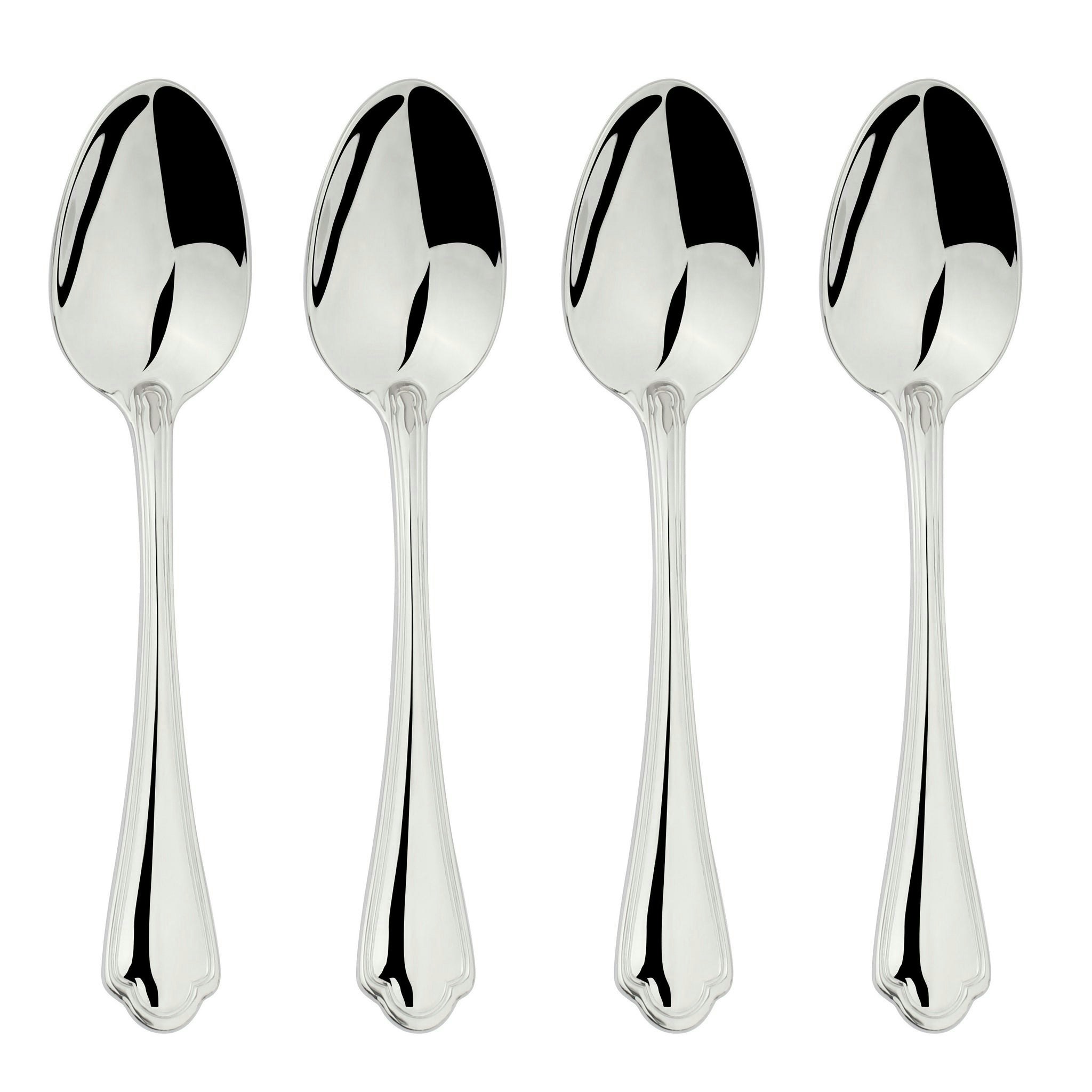 Rackhams Silver Cutlery 18/8 Stainless Steel Tea Spoon 4Pc Set Alhambra - Stainless Steel - Tea Spoon