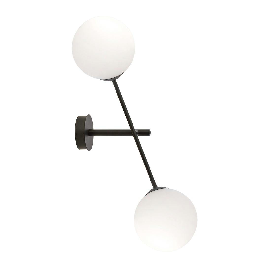 Emibig Black/White Linear Wall Lamp 2 X E14 With Shade