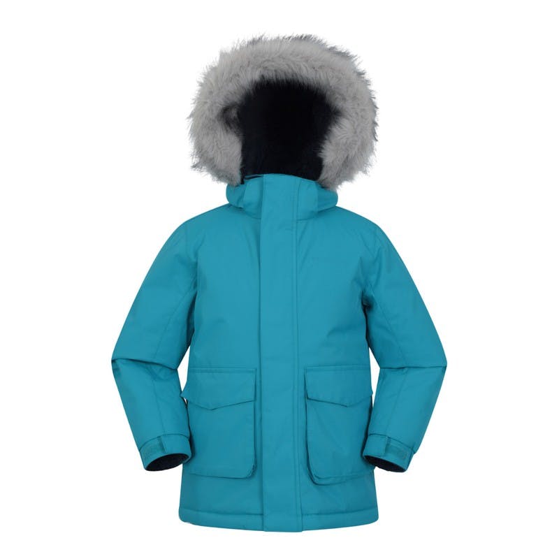 Mountain Warehouse Childrens/Kids Ranger Logo Water Resistant Jacket - Petrol - Petrol - 5-6 Years - 100% Polyamide