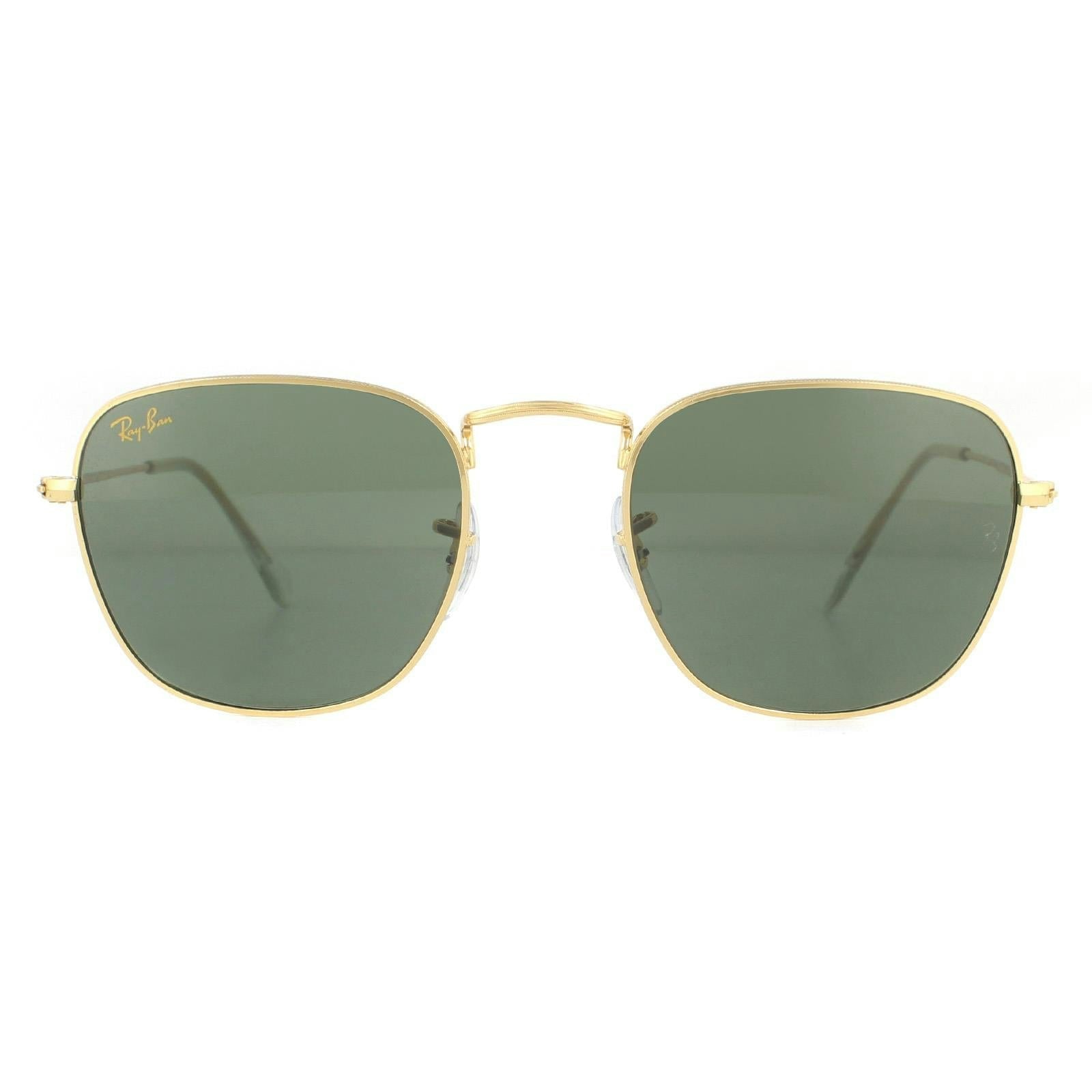 Ray-Ban Round Sunglasses - Metal Frame - Gold - Green - Image 7