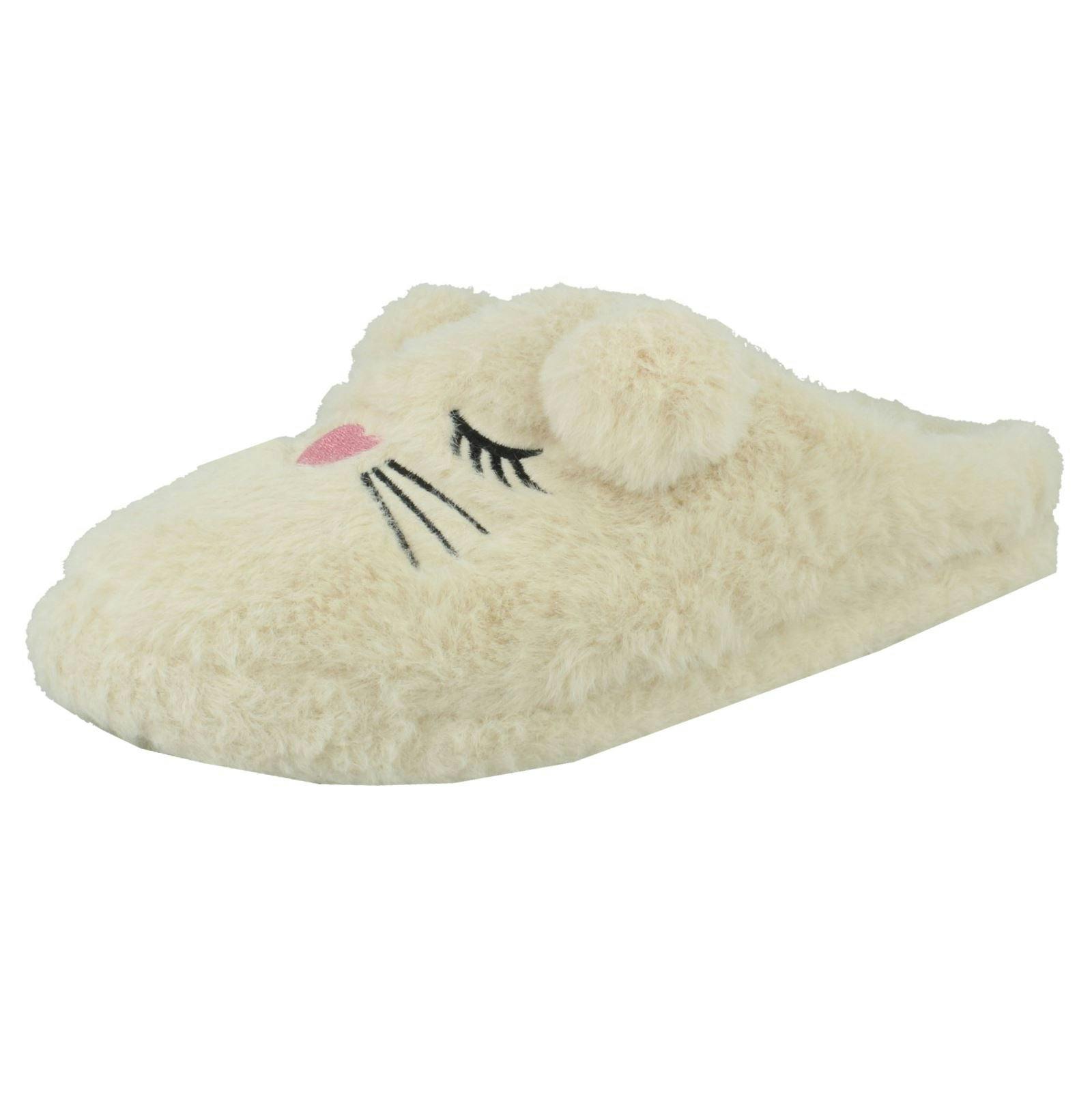 Spot On Women's Beige Mule Slippers - Uk 5/6