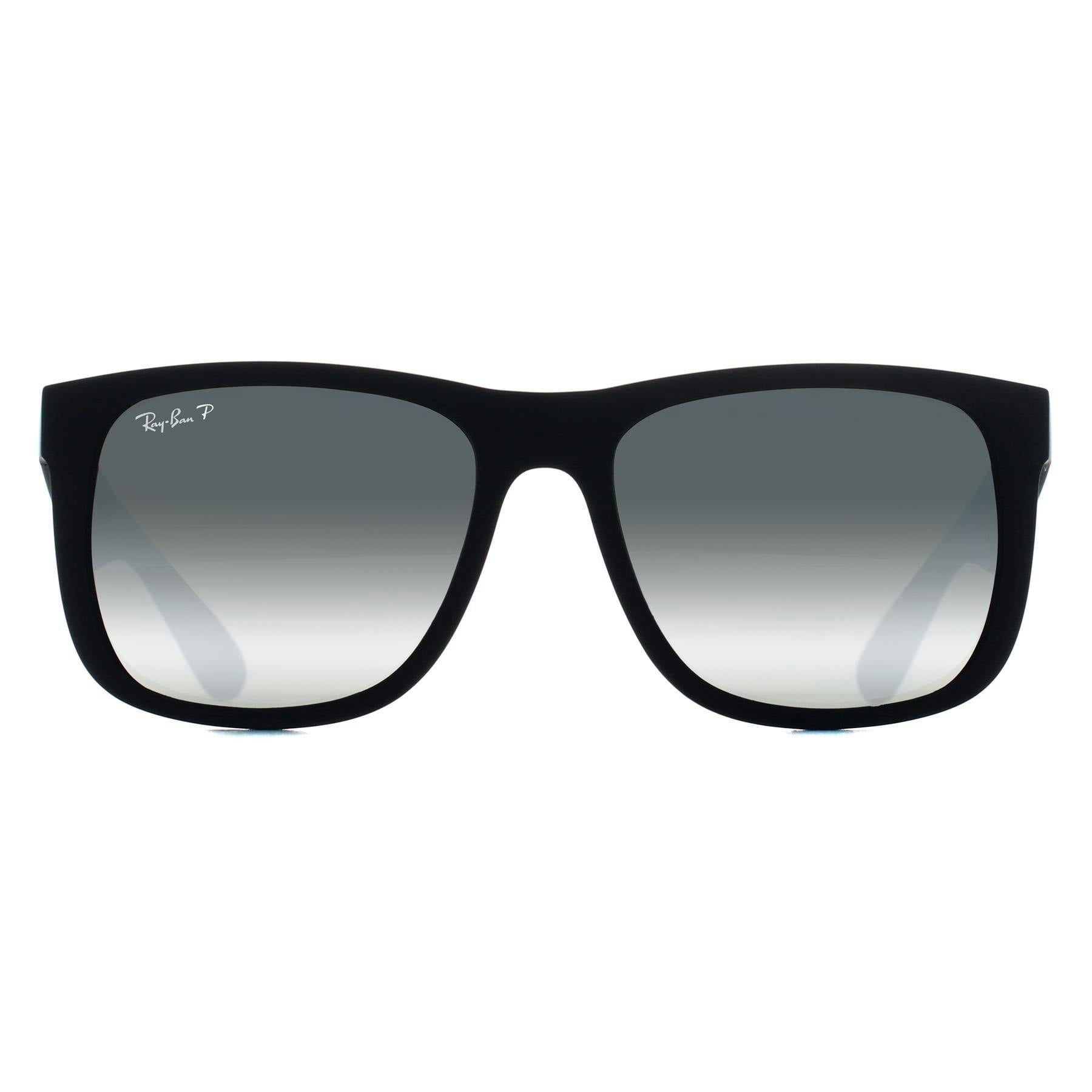 Ray - Ban Black Rb4165 Justin 622/Y4 Man Sunglasses Nylon Squared Polarized - Image 8