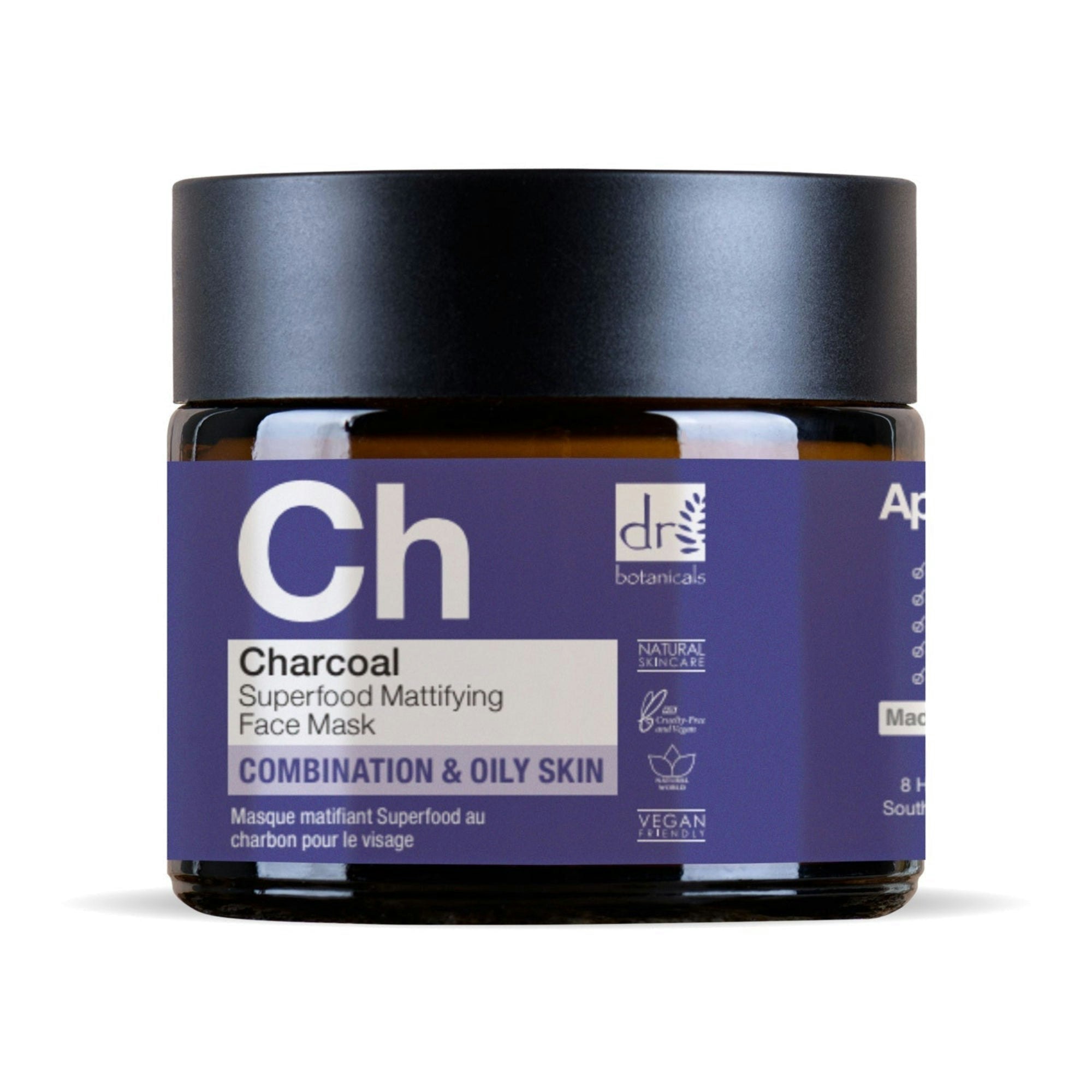 Dr Botanicals Charcoal Superfood Mattifying Face Mask 60Ml