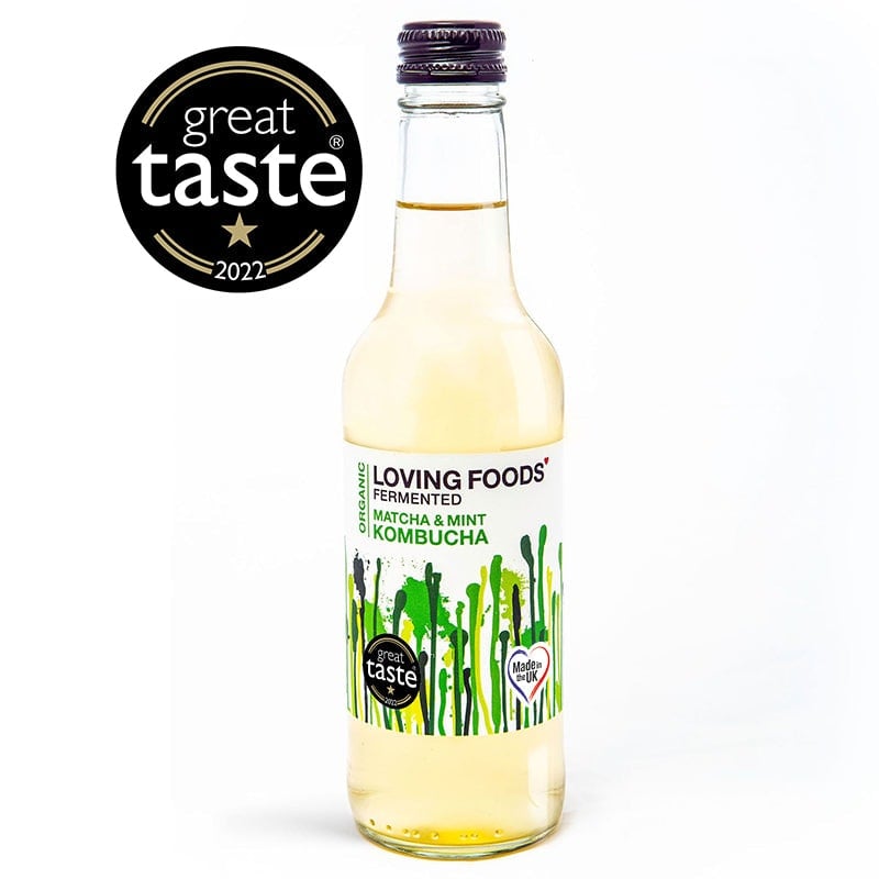 Loving Foods Organic Kombucha - Matcha & Mint 330Ml - Image 2
