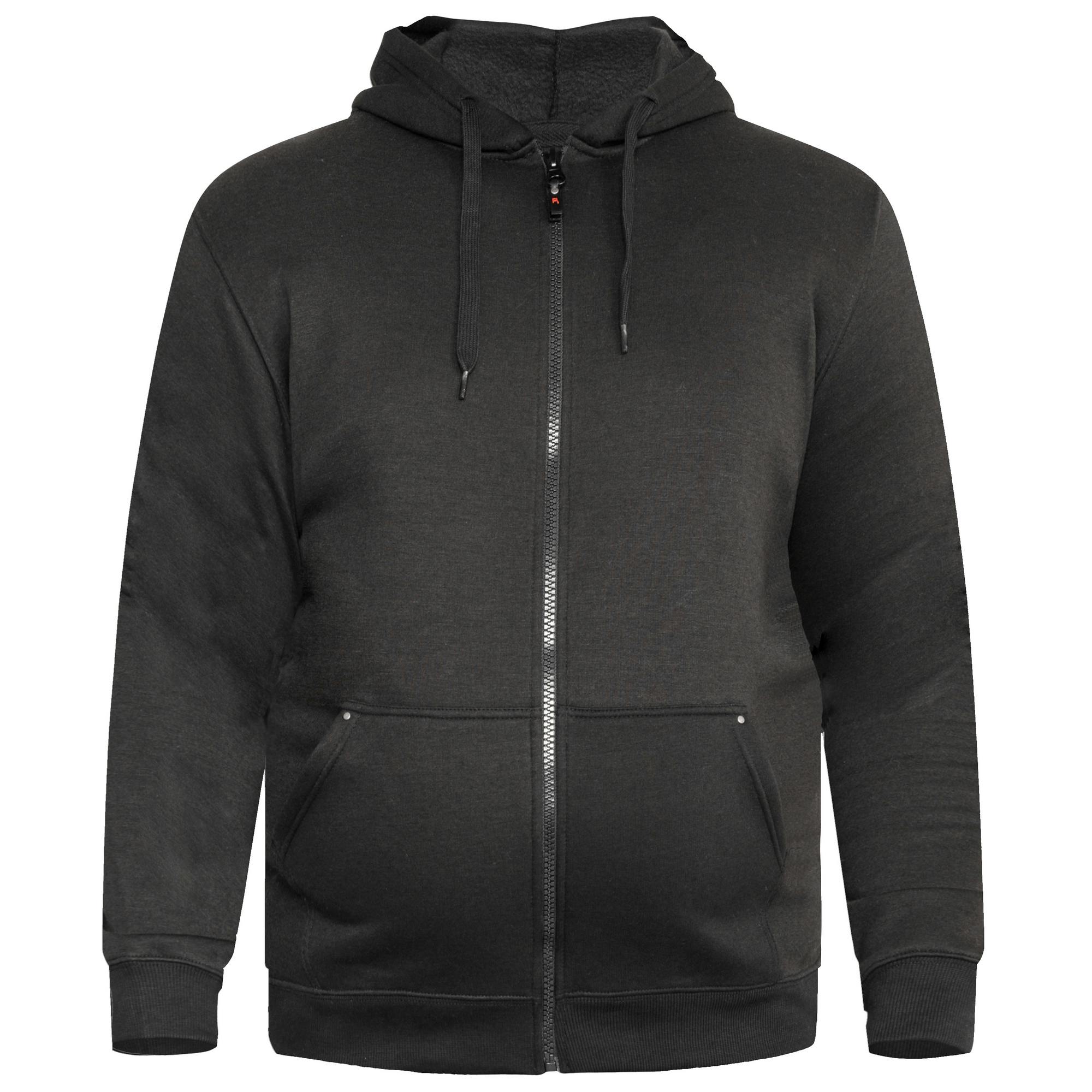 Duke Men's Black D555 Rockford Cantor Heavyweight Kingsize Full Zip Hoodie - 7XL - 65% Polyester/35% Cotton