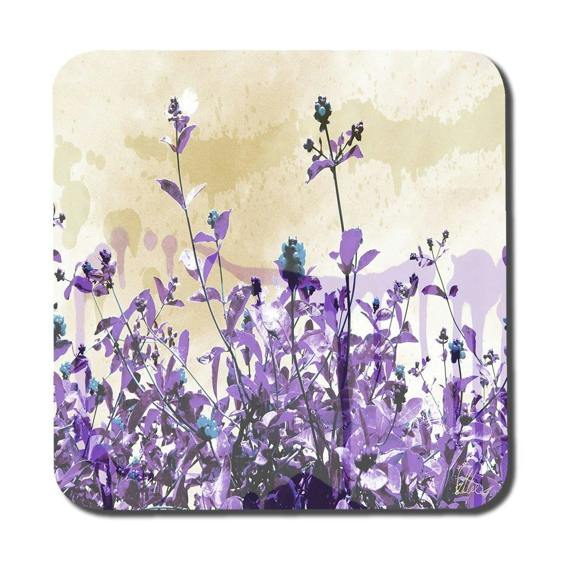 Benjamin Tate Design Purple Flowers (Coaster)