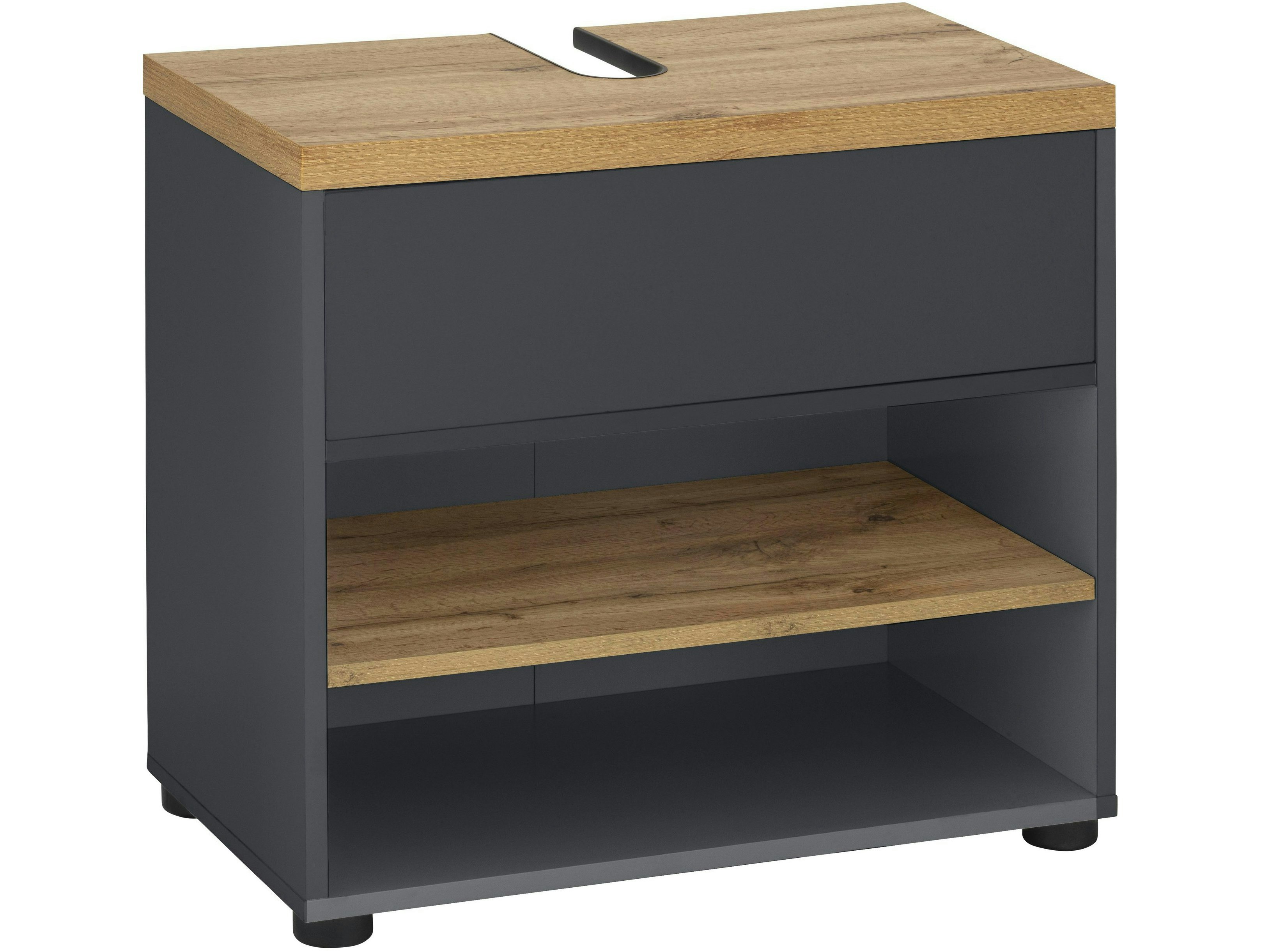 Dorel Home Grey Thessa Sink Cabinet 60 1Fl Anthroak60x35x57cm