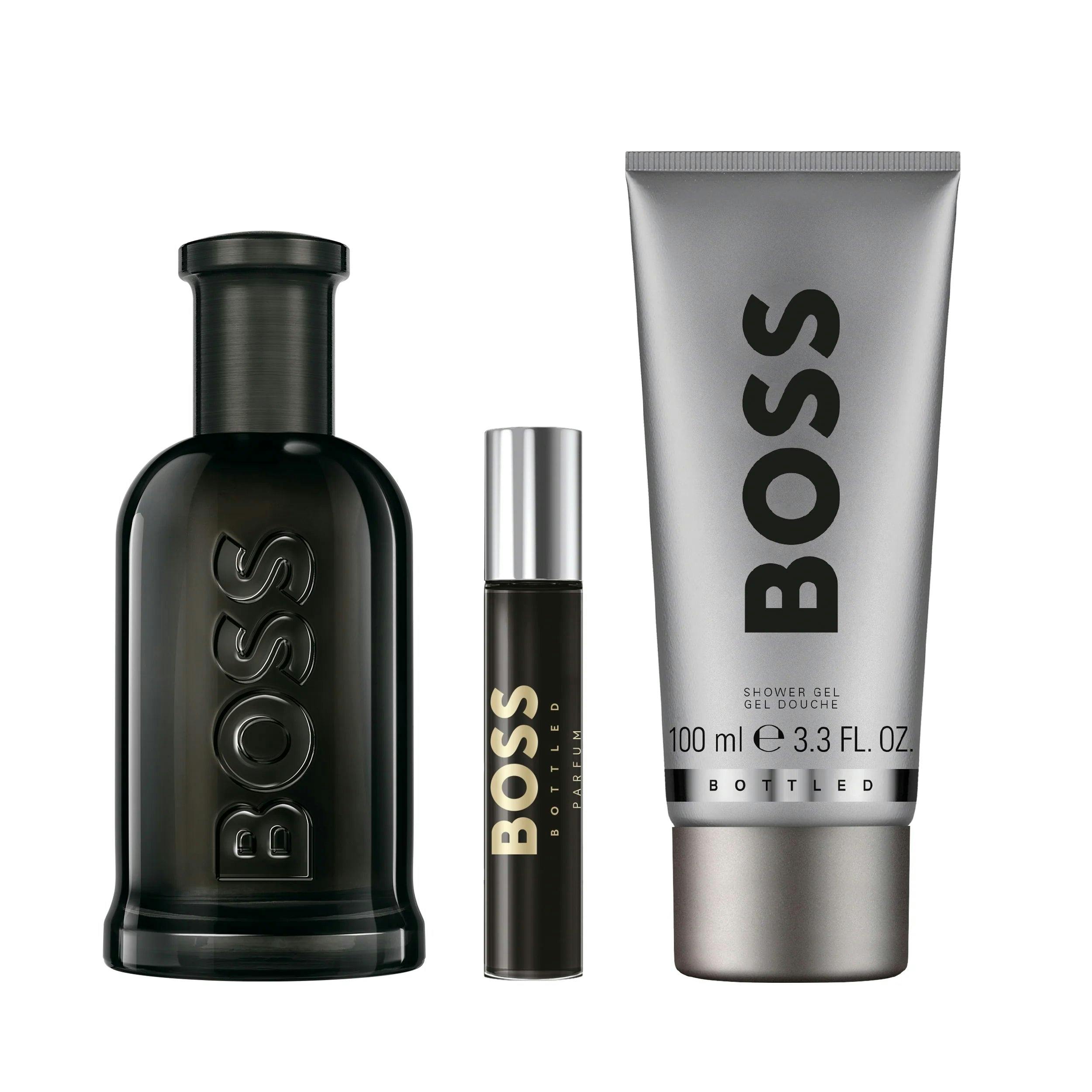 Hugo Boss Men's Amber Bottled Eau De Parfum Spray + Shower Gel + Eau De Parfum Spray - 100Ml + 100Ml + 10Ml