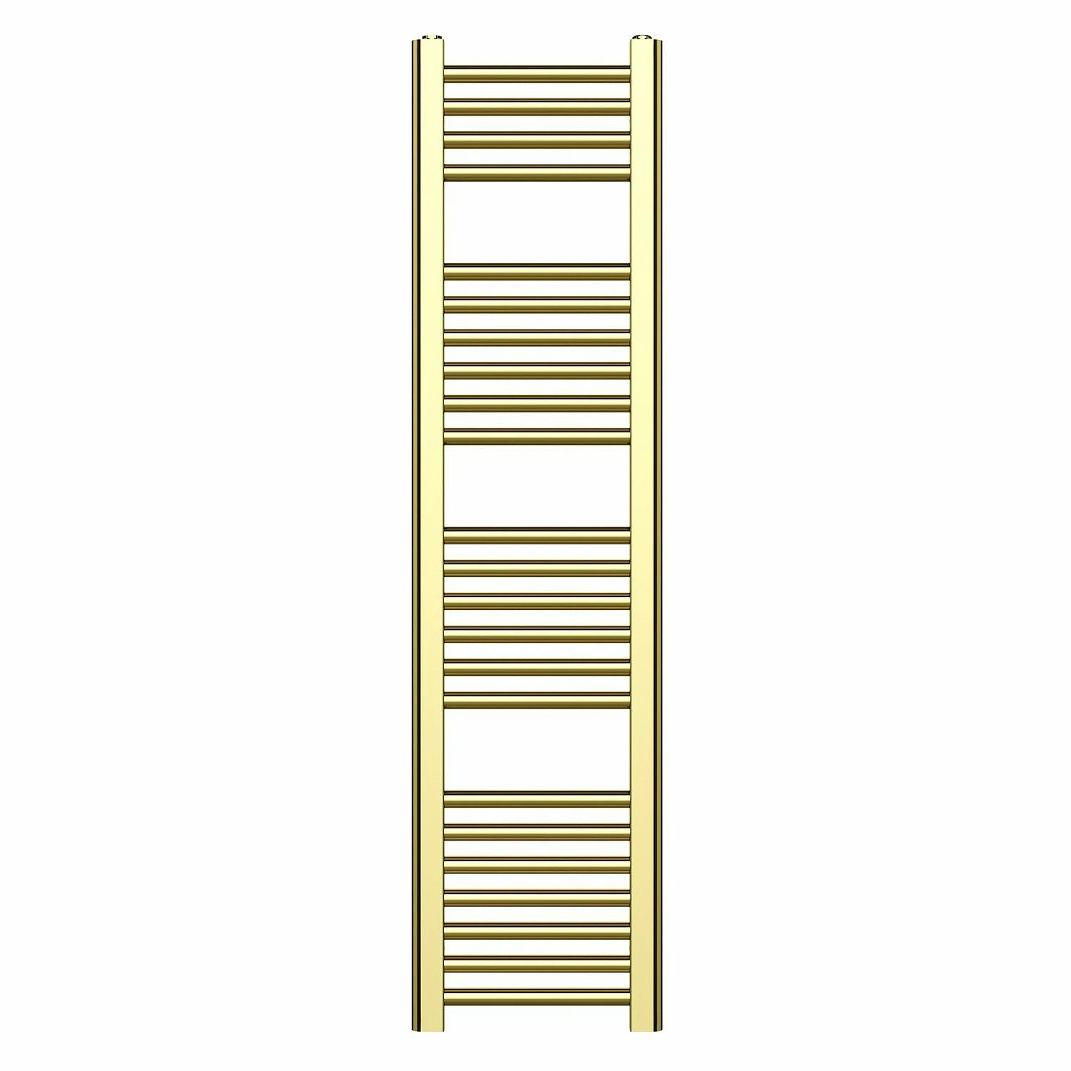 (300 X 1200 Mm (H)) 300Mm Wide Gold Heated Bathroom Towel Rail Radiator For Central Heating Uk Pre-Filled - Image 2