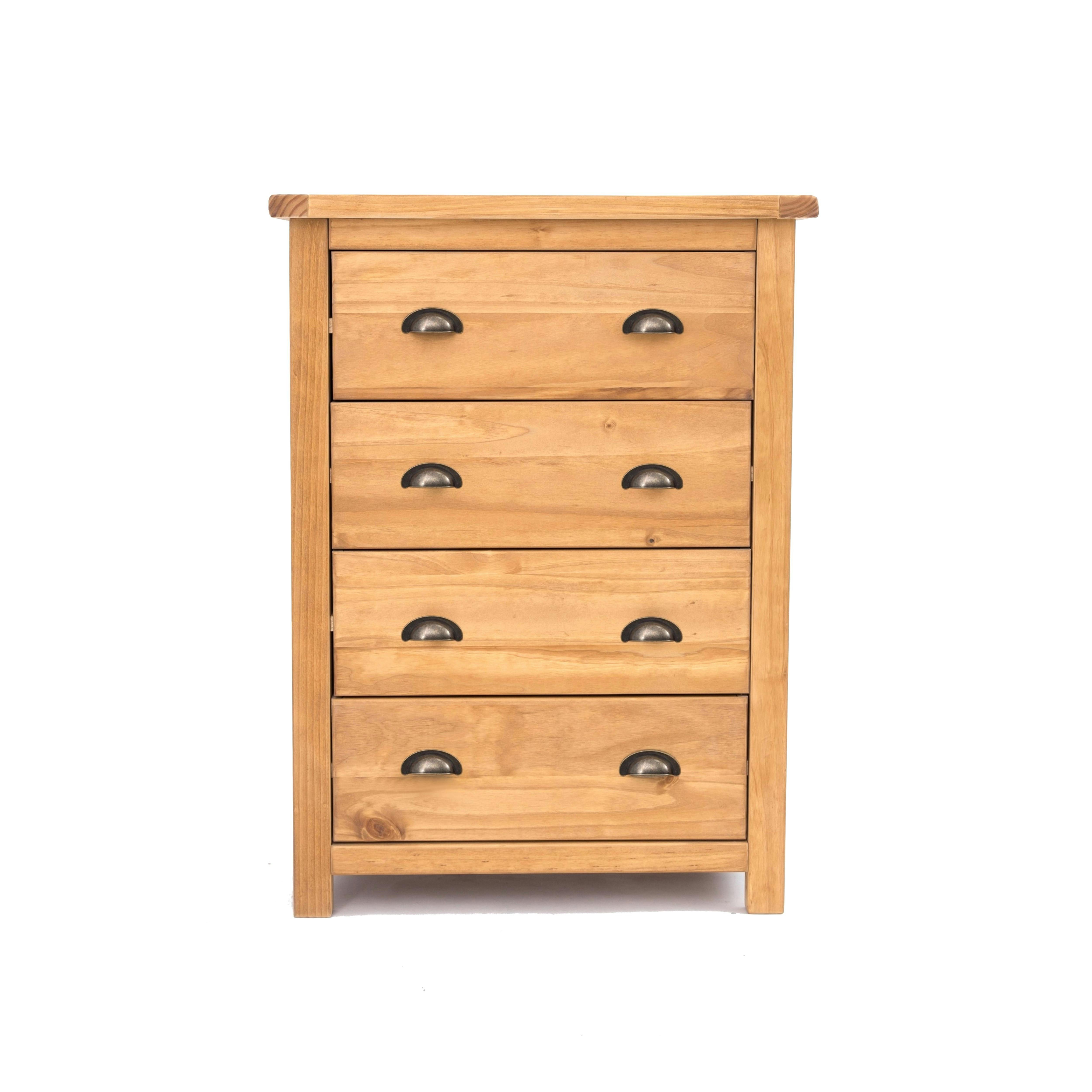Cabinet Bits Light/Brown Lugo 4 Drawer Chest Of Drawers Brass Cup Handle