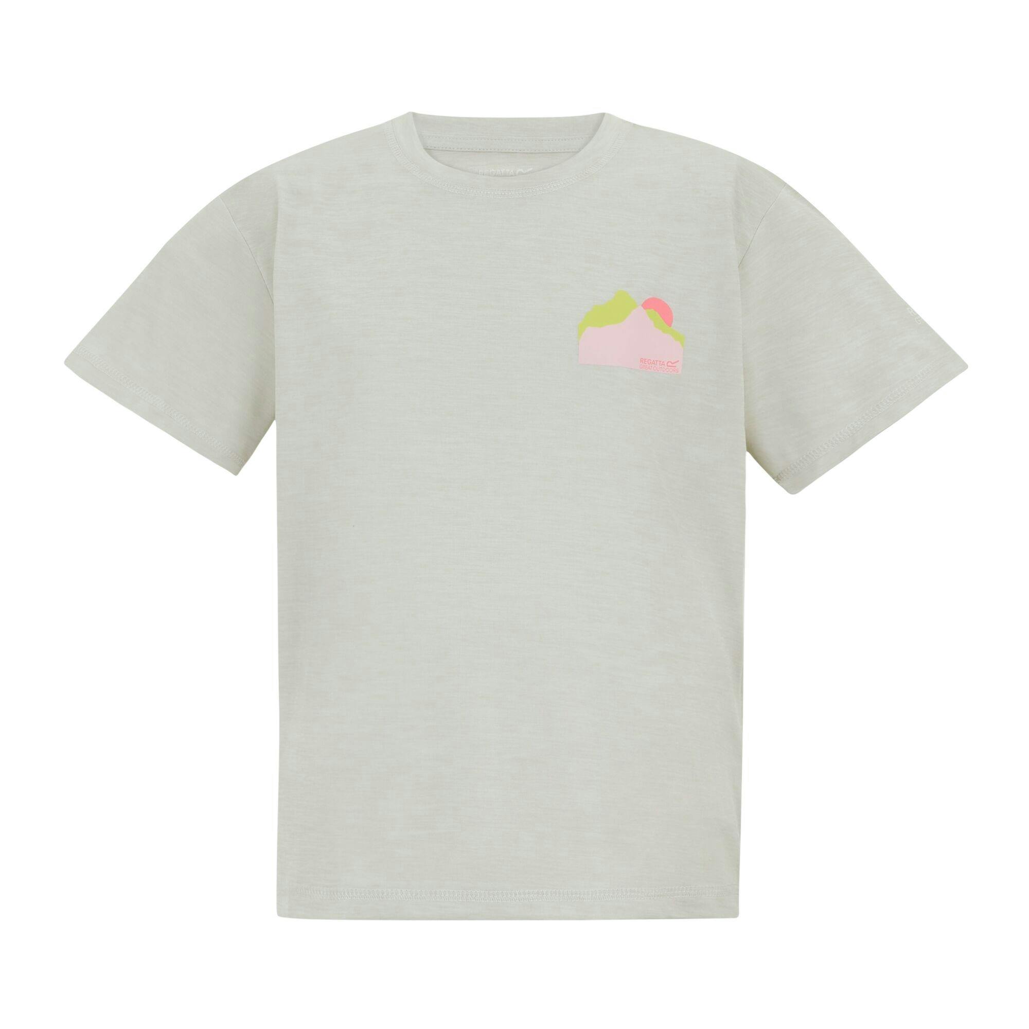 Regatta Gray Kids Aria Sunrise T-Shirt - Dawn Marl - 13 Years - Dawn Marl - 50% Polyester/50% Recycled Polyester