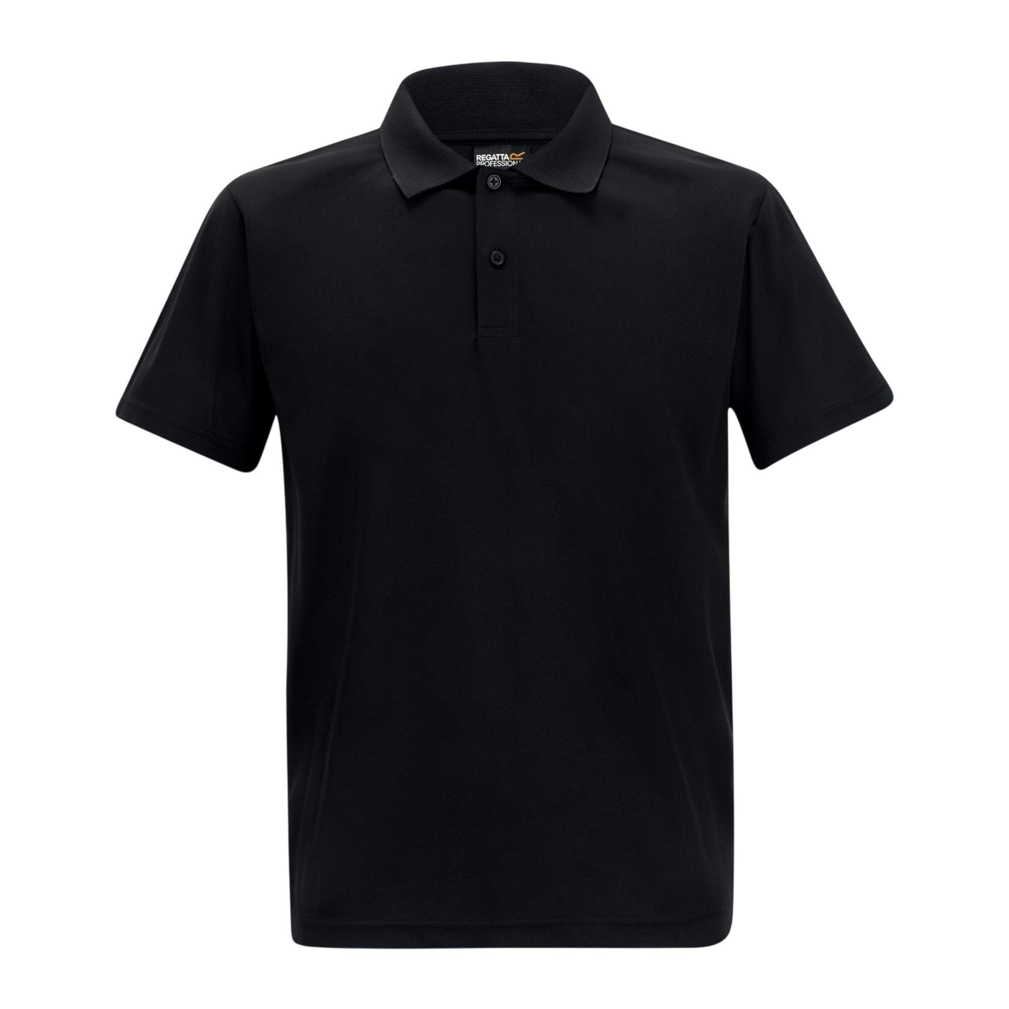Regatta Men's Black Professional Pique Polo Shirt - 6XL - 70% Polyester/30% Recycled Polyester