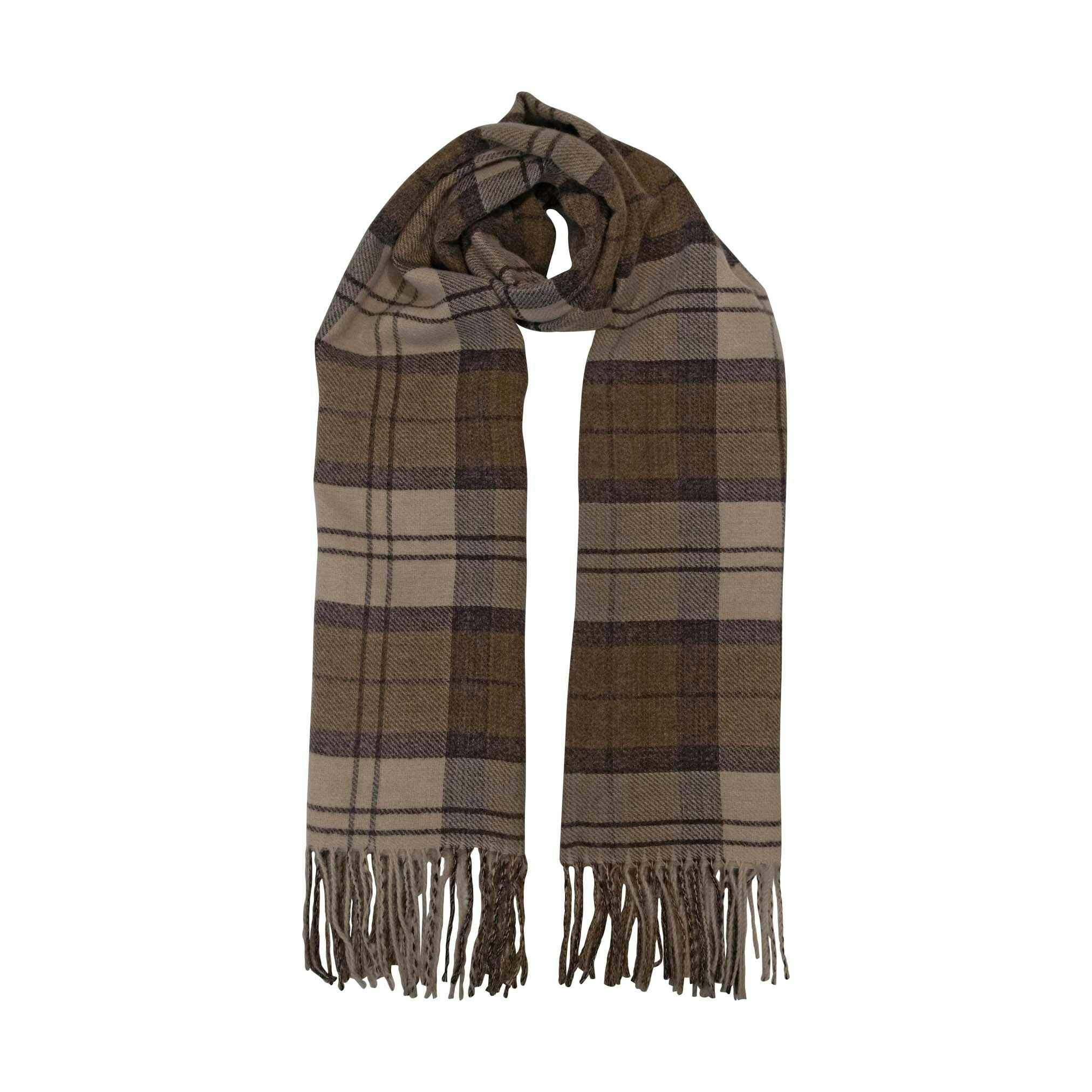 Heritage Traditions Brown Heritage Soft Touch Tartan Blanket Scarves - Check