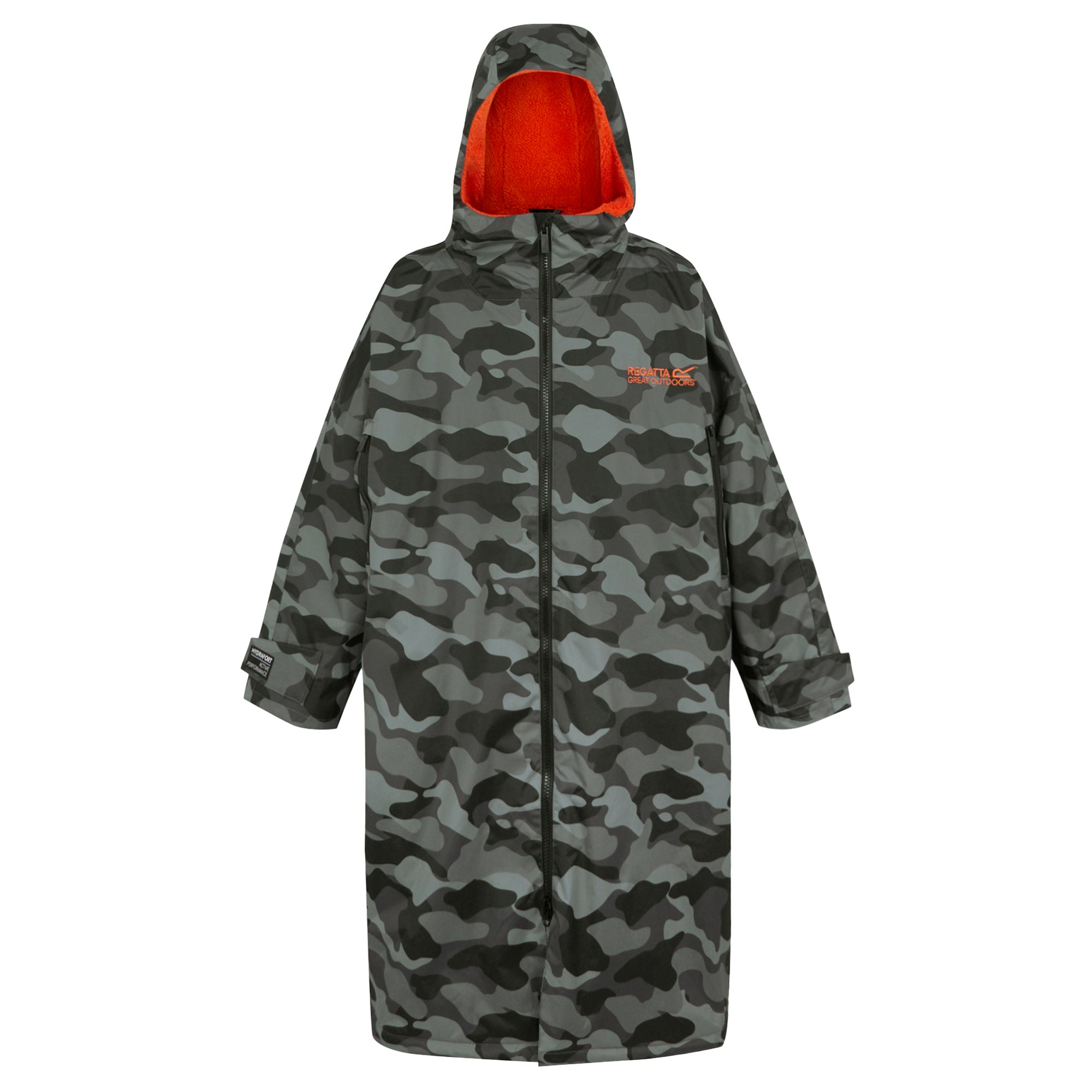 Regatta Unisex Grey/Black Adult Camo Changing Robe - Medium