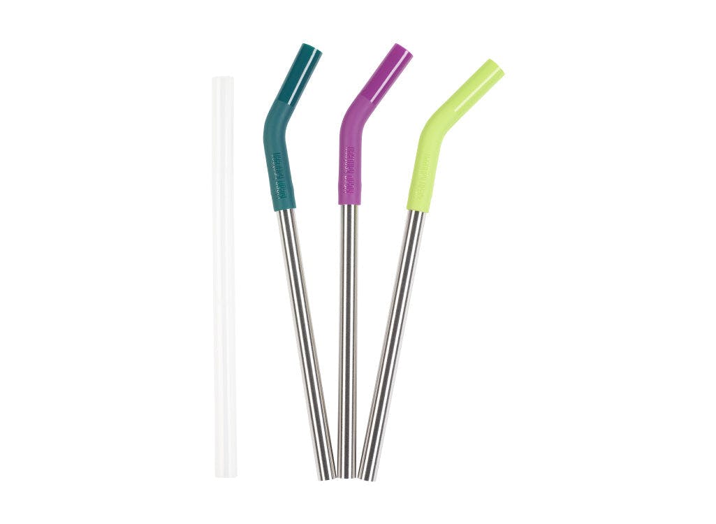 Rackhams Pink/Light/Green Straw 3-Pack - 10Mm