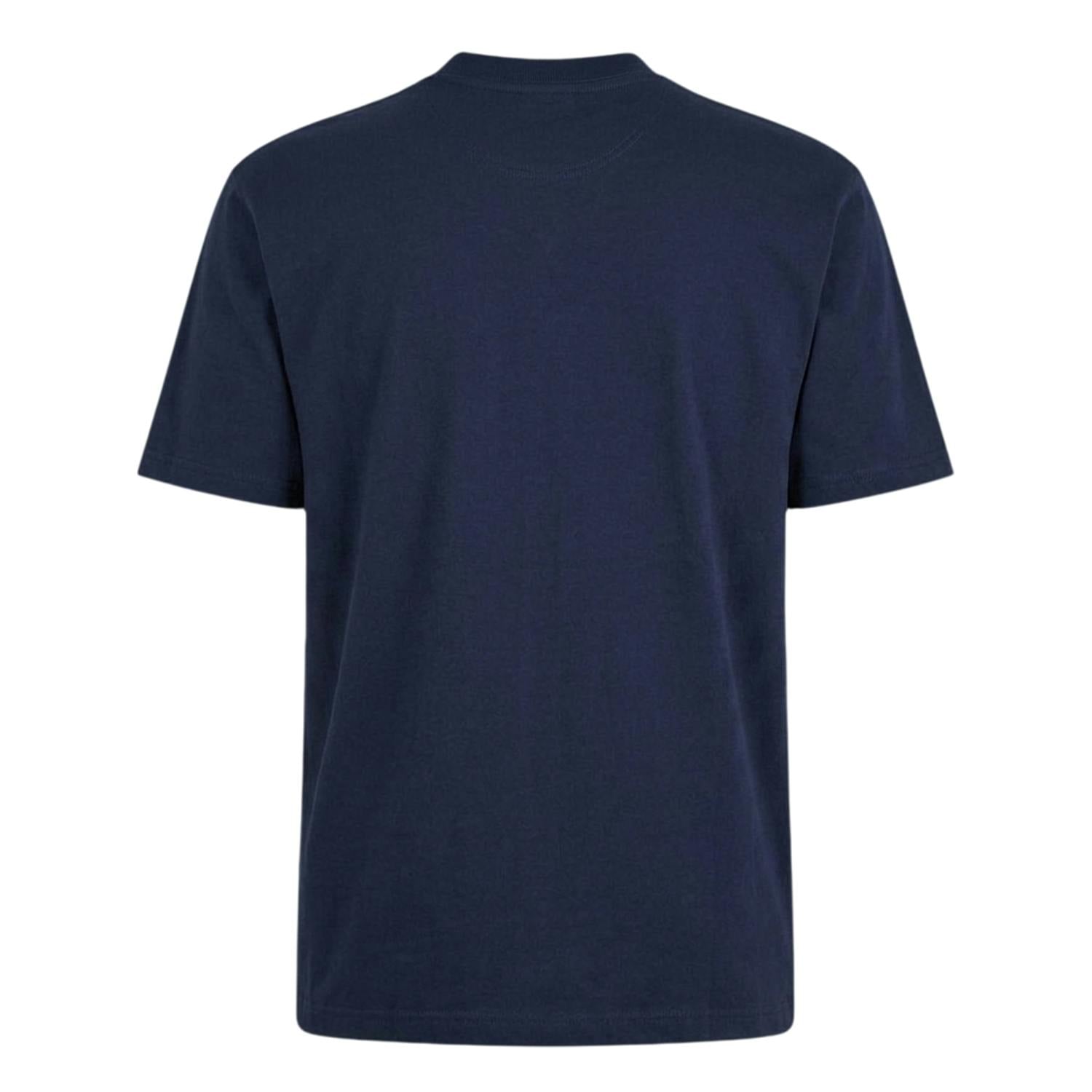 Lacoste Unisex Adult Arched Logo T-Shirt - Navy - S - Navy - 100% Cotton