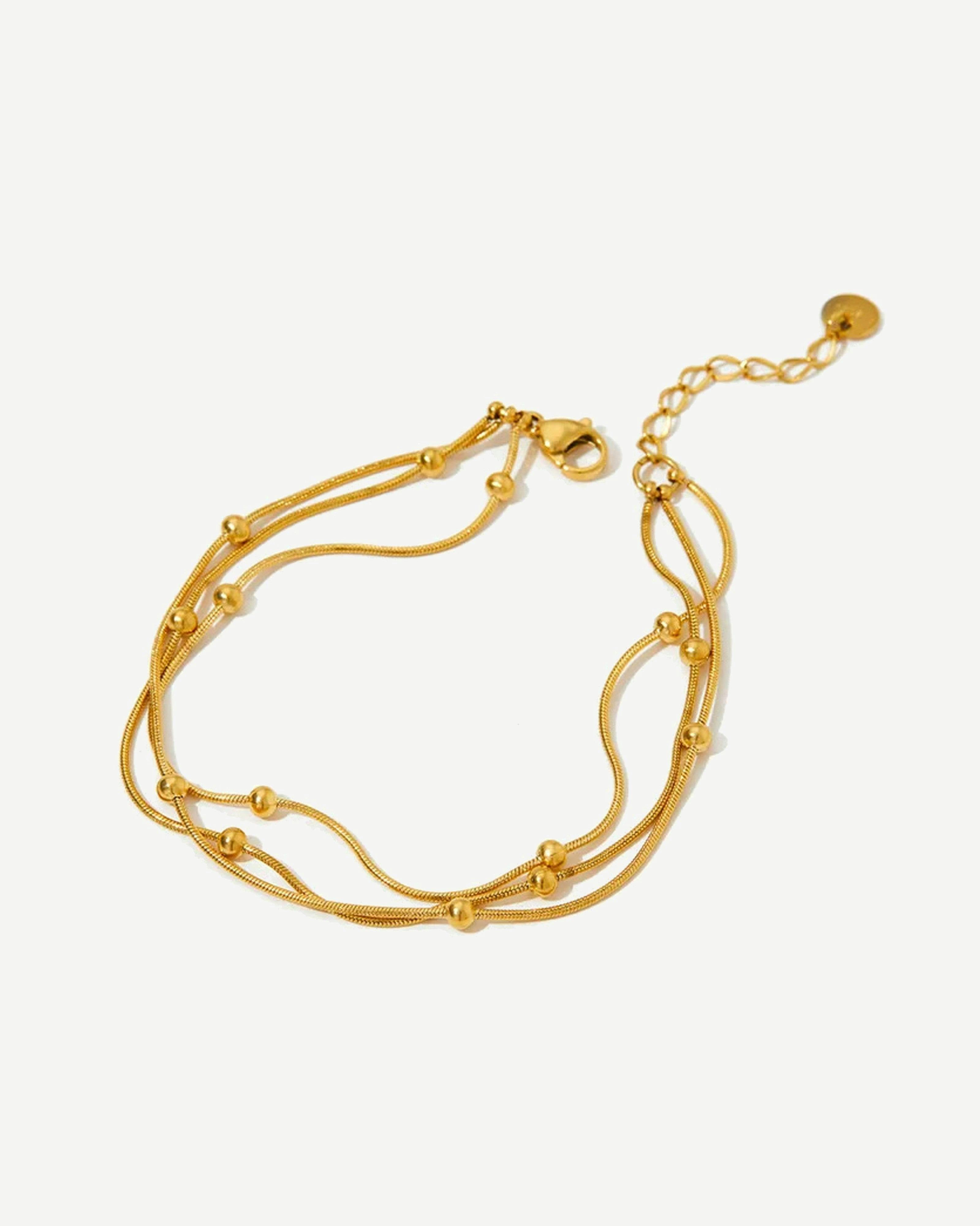 Elk & Bloom Gold Triple Satellite Chain 14K Link Bracelet - No Thank You