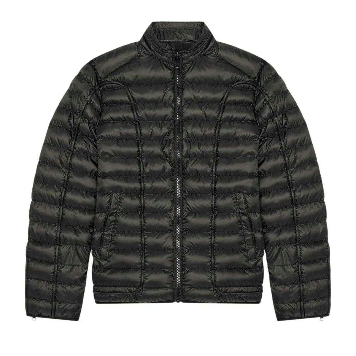 Diesel Unisex Black Adult Quilted Jacket - M - 100% Polyester