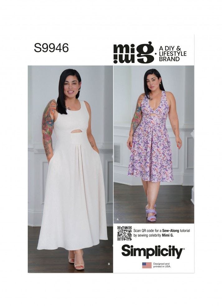 Simplicity Women's Sewing Pattern 9946, Dresses For K5 (8-10-12-14-16) - Intermediate - K5 (8-10-12-14-16)