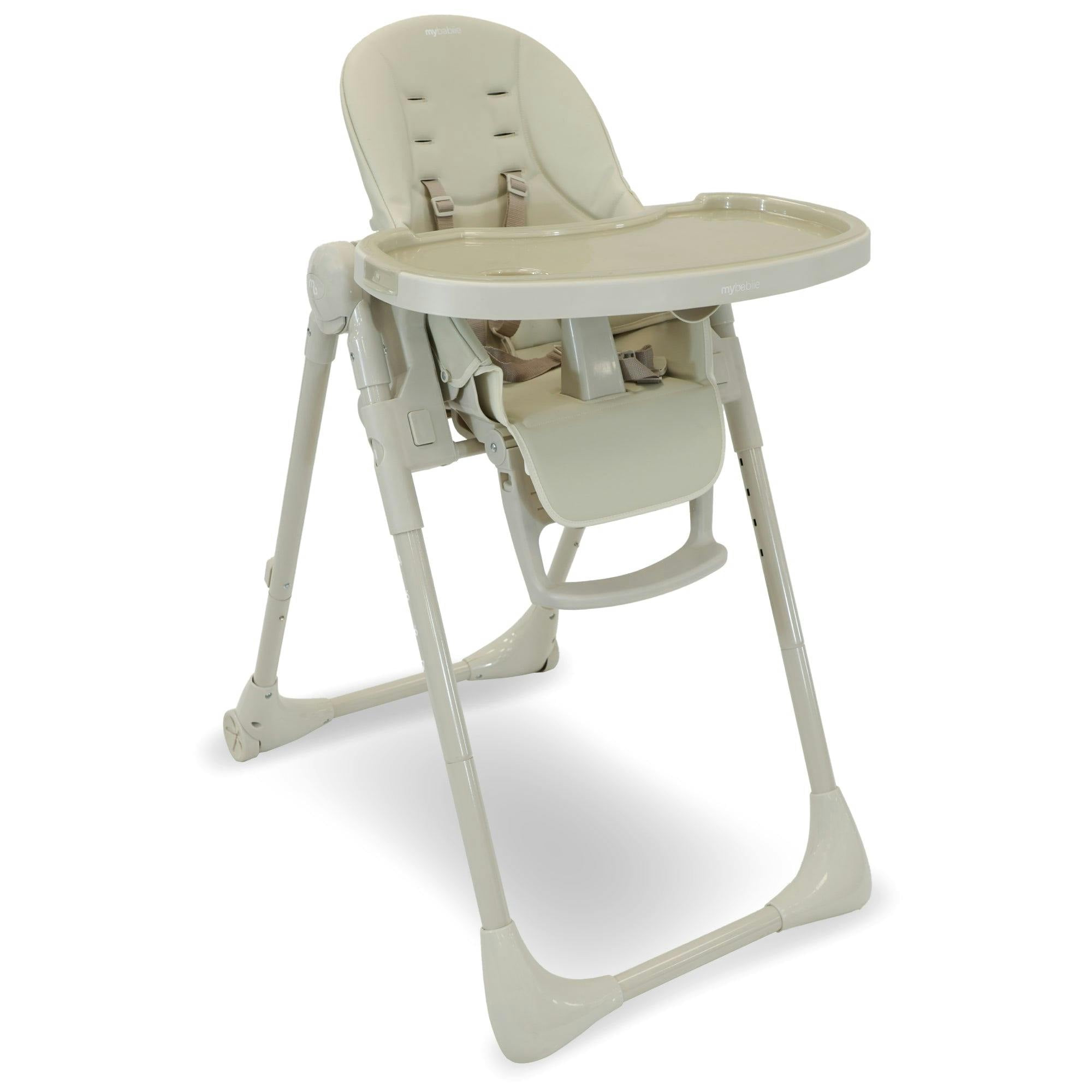 My Babiie Gold/Silver Mbhc9 Luxe Highchair From Birth - Oatmeal
