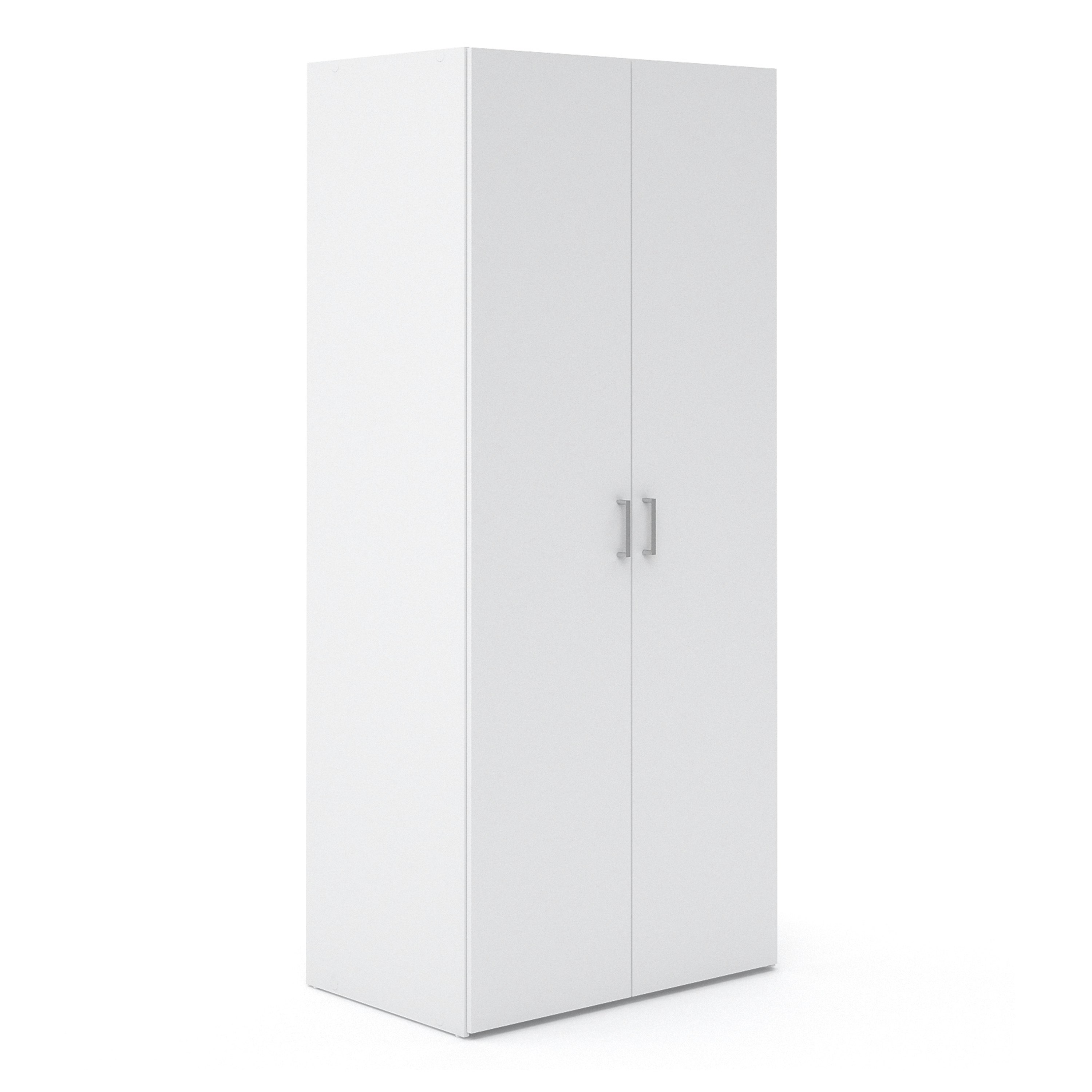 Furniture To Go White Space Wardrobe With 2 Doors 1750 - Malemine - 1