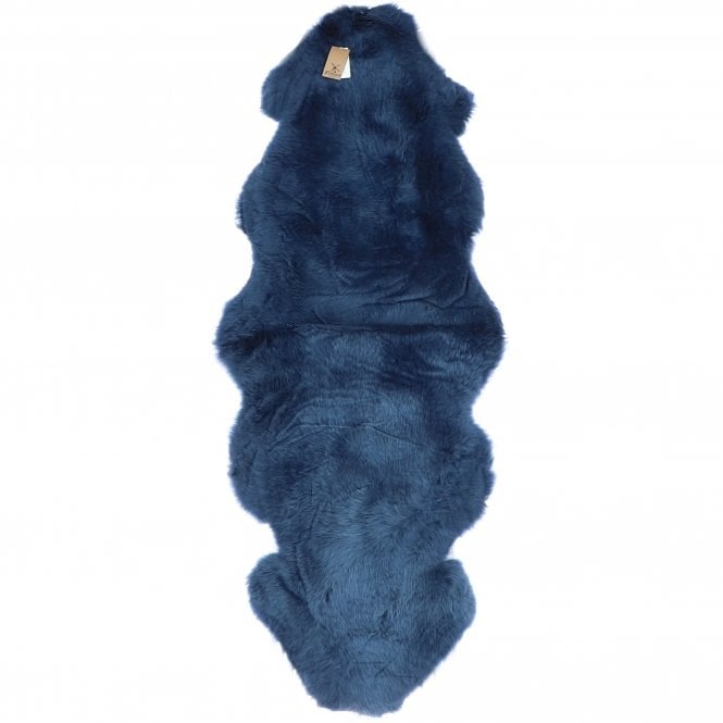 Rackhams Indigo Double Australian Sheepskin Rug - Double - Sheepskin