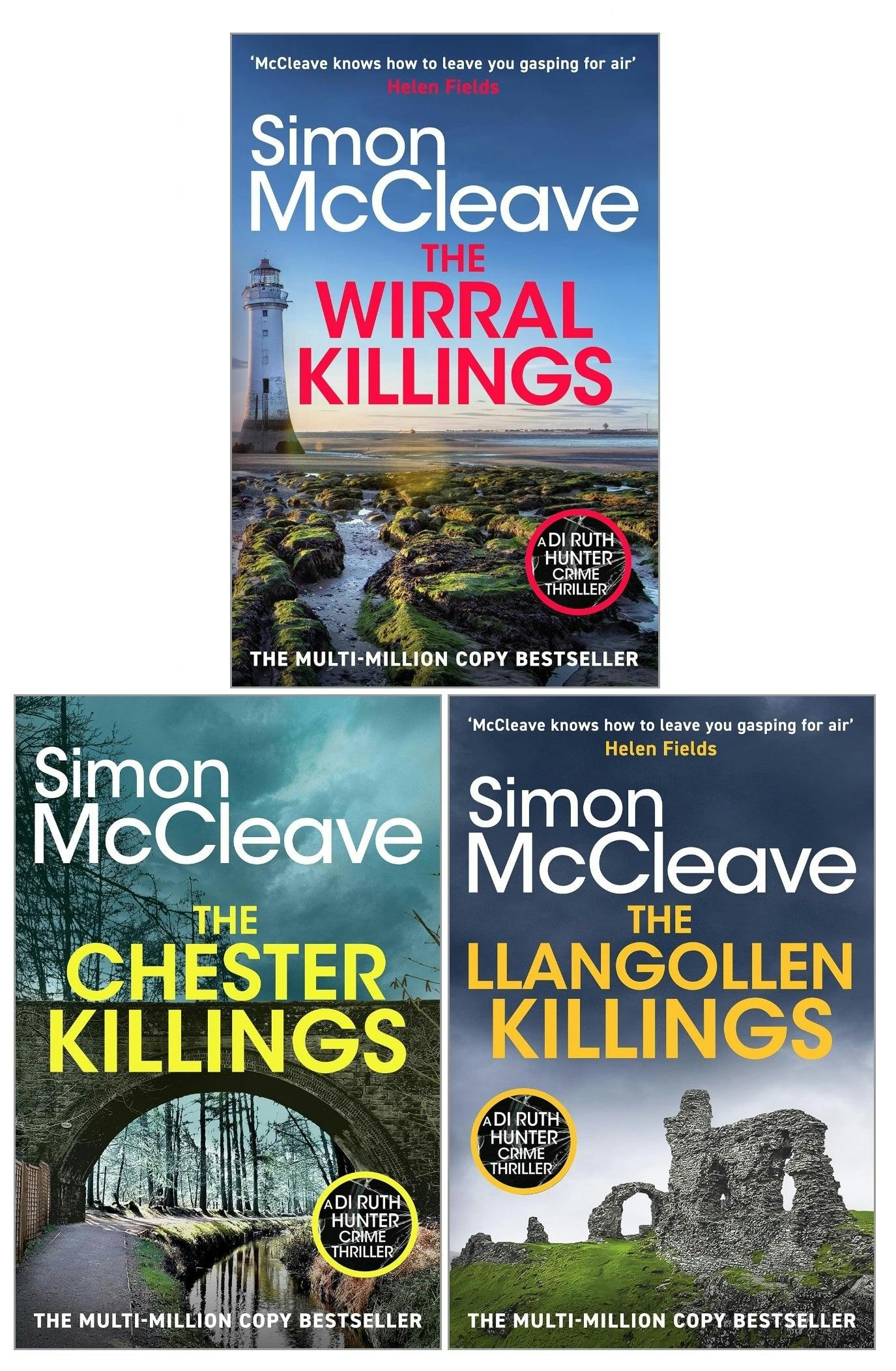 Various Publishers Di Ruth Hunter Series 3 Books Collection Set (Books 18-20) By Simon Mccleave (The Chester Killings, The Llangollen Killings, The Wirral Killings)
