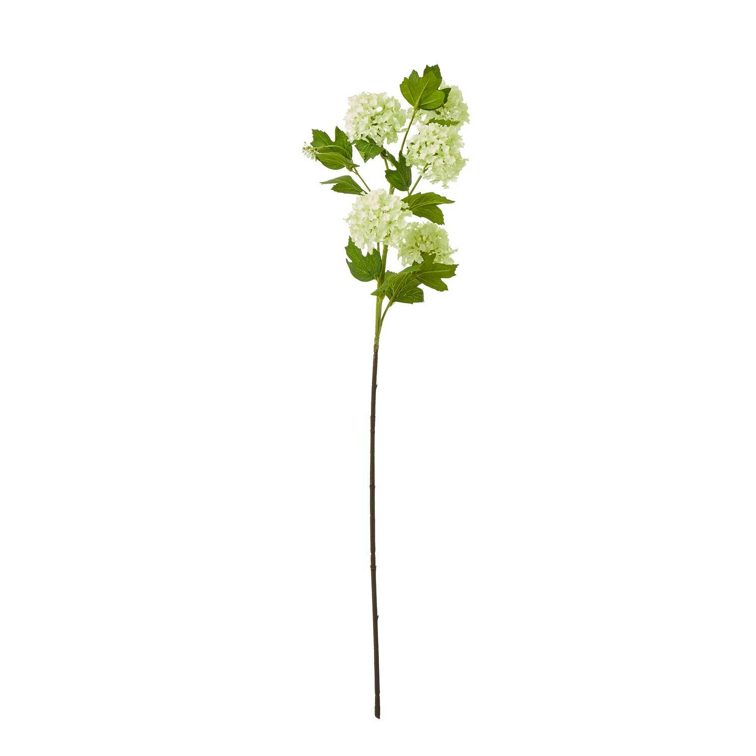 Hill Interiors Green Snowball Viburnum Artificial Flower Spray - One Size