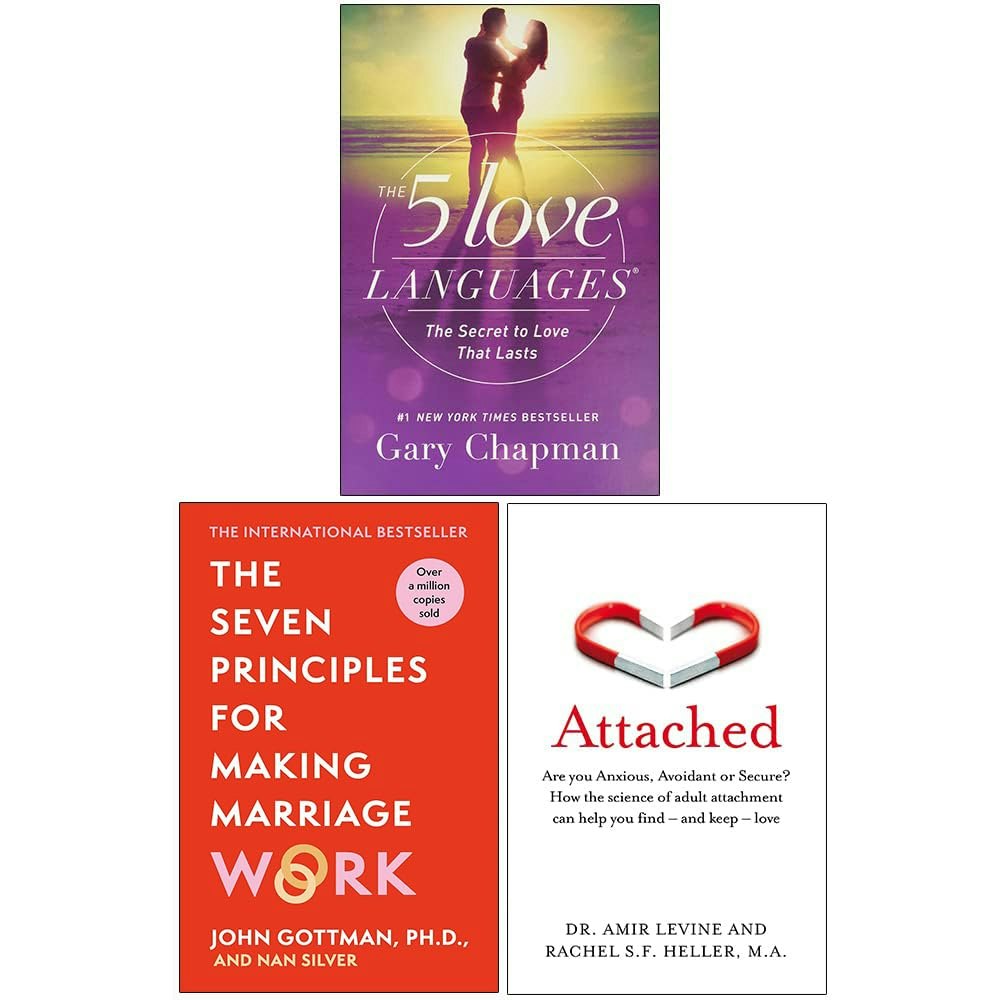 Various Publishers The 5 Love Languages, The Seven Principles For Making Marriage Work, Attached 3 Books Collection Set