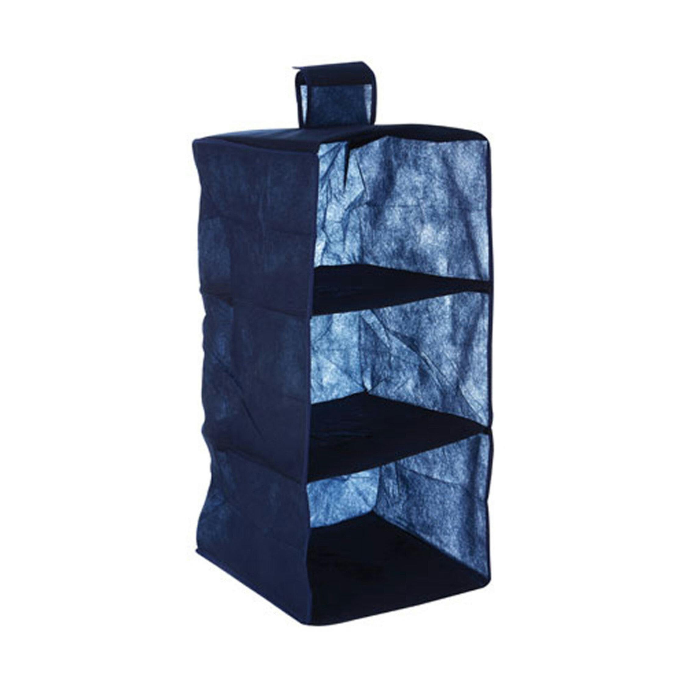 Photos - Other Furniture Premier Rackhams 3 Sections Blue Hanging Garment Organiser 