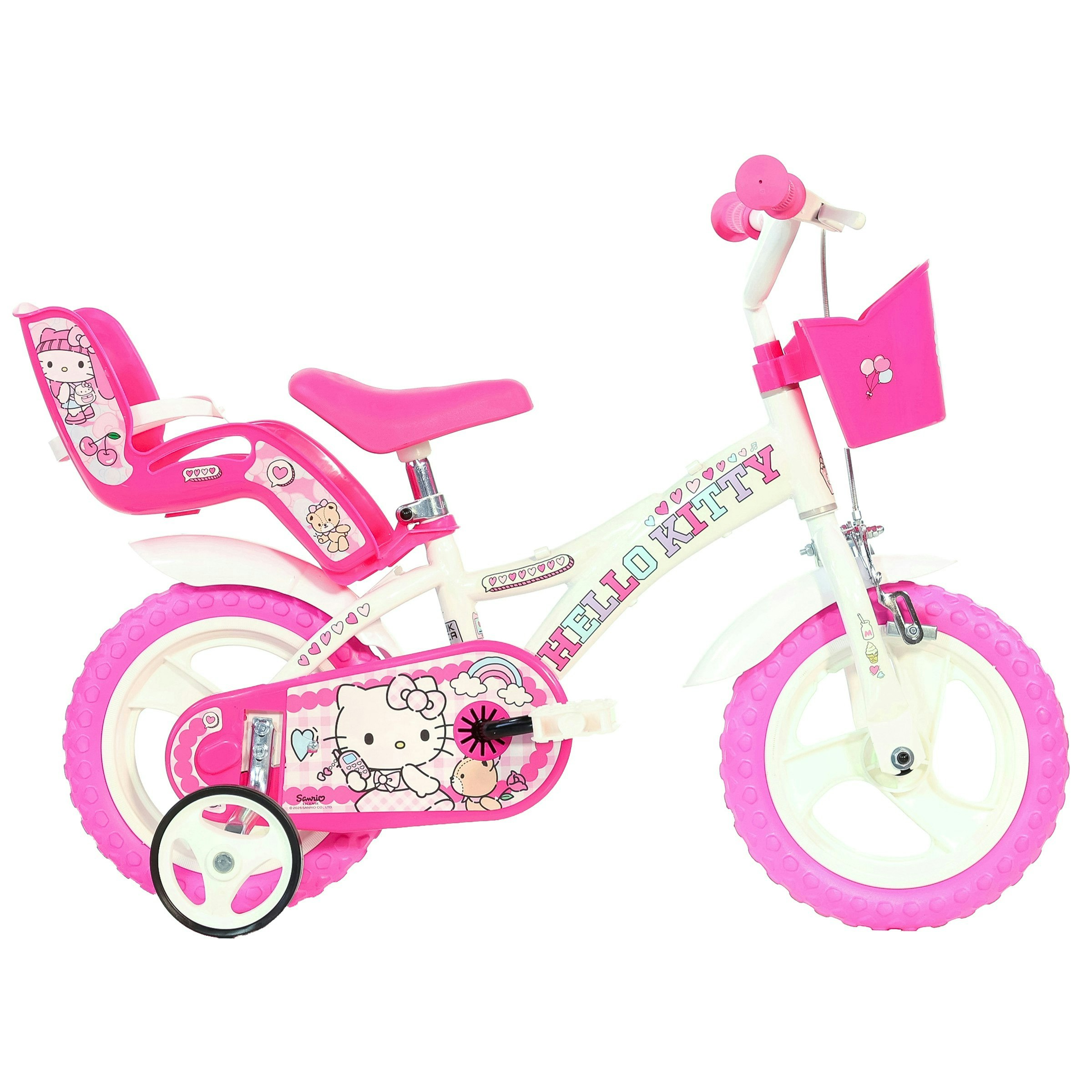 Dino Bikes Pink/White Dino Hello Kitty 12 Inch Bicycle