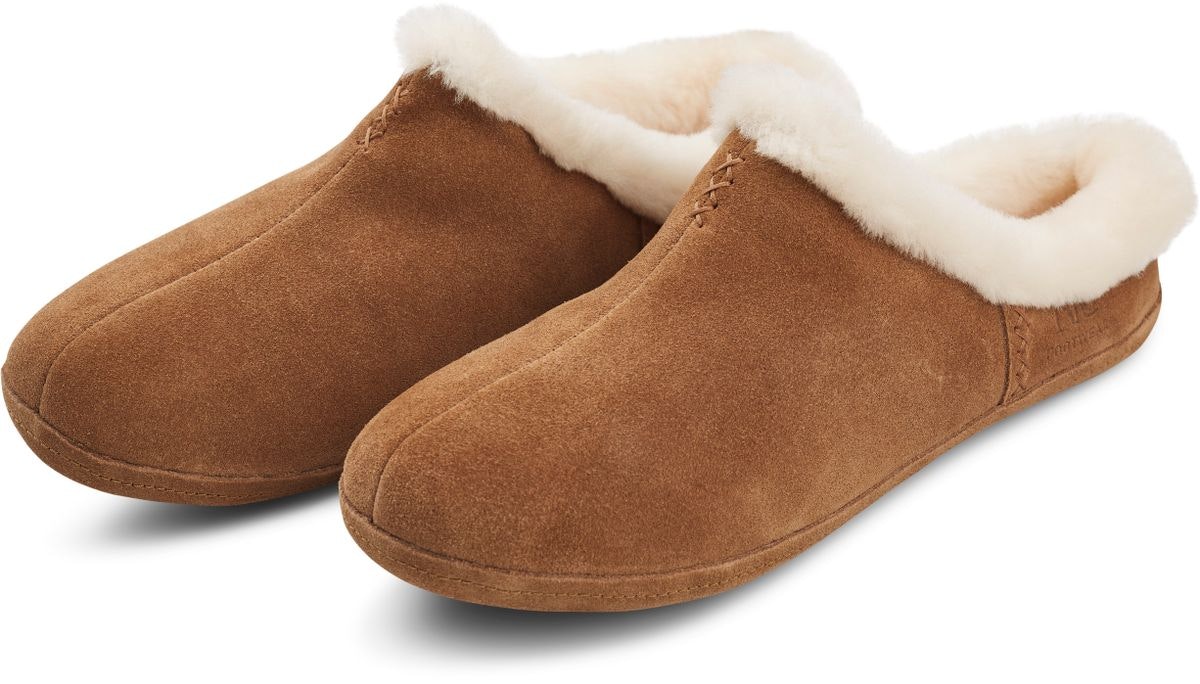 Natures Collection Black/Brown Cozy Slipper - Chestnut - 39