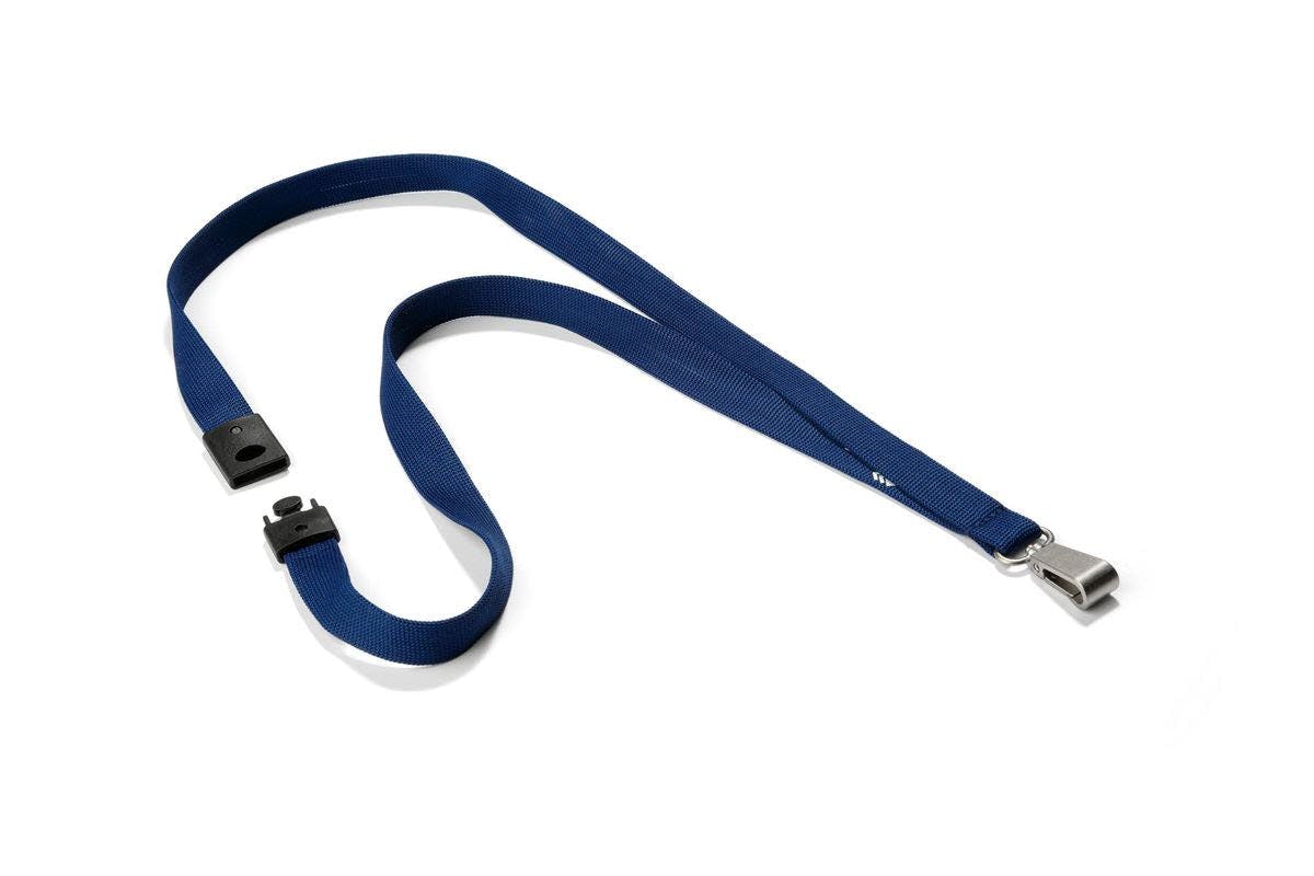 Durable Blue Soft Premium Lanyards With Clip And Safety Release | 10 Pack |