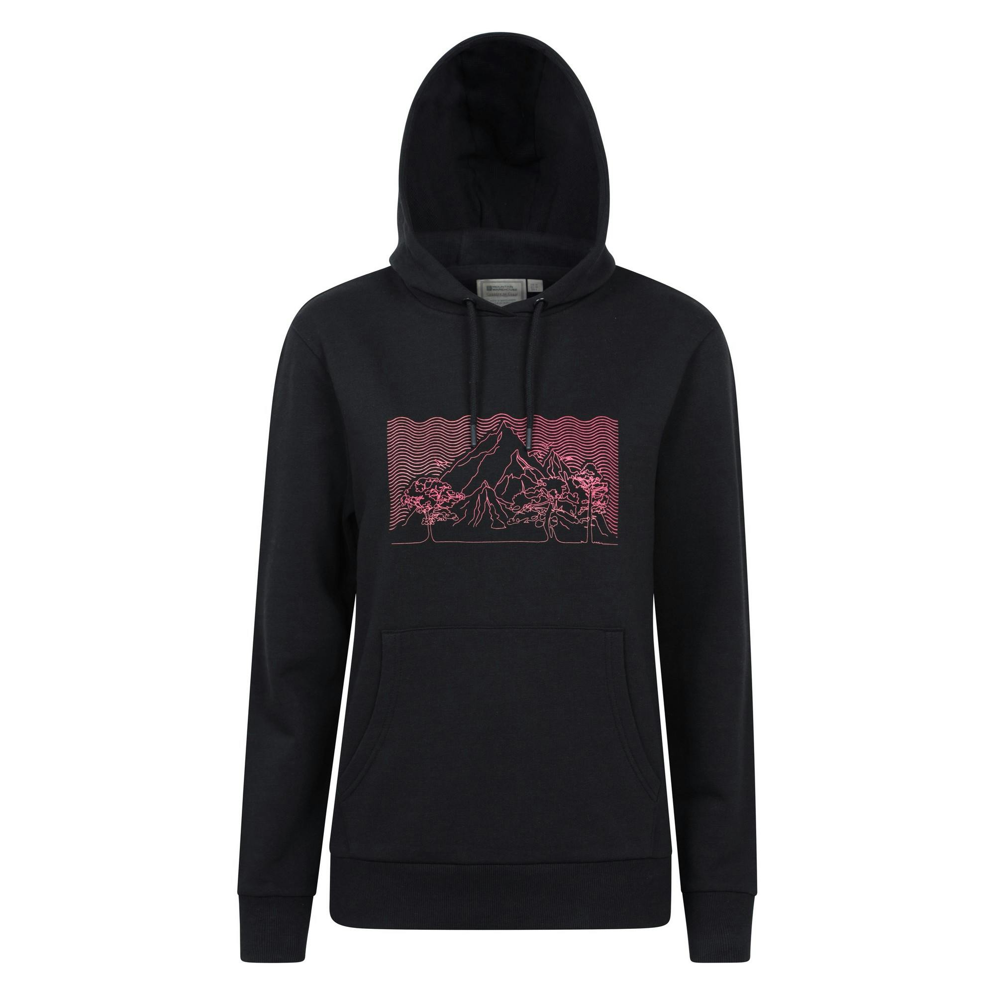 Mountain Warehouse Women's Black Ombre Hoodie - 6 Uk - 60% Cotton/40% Polyester