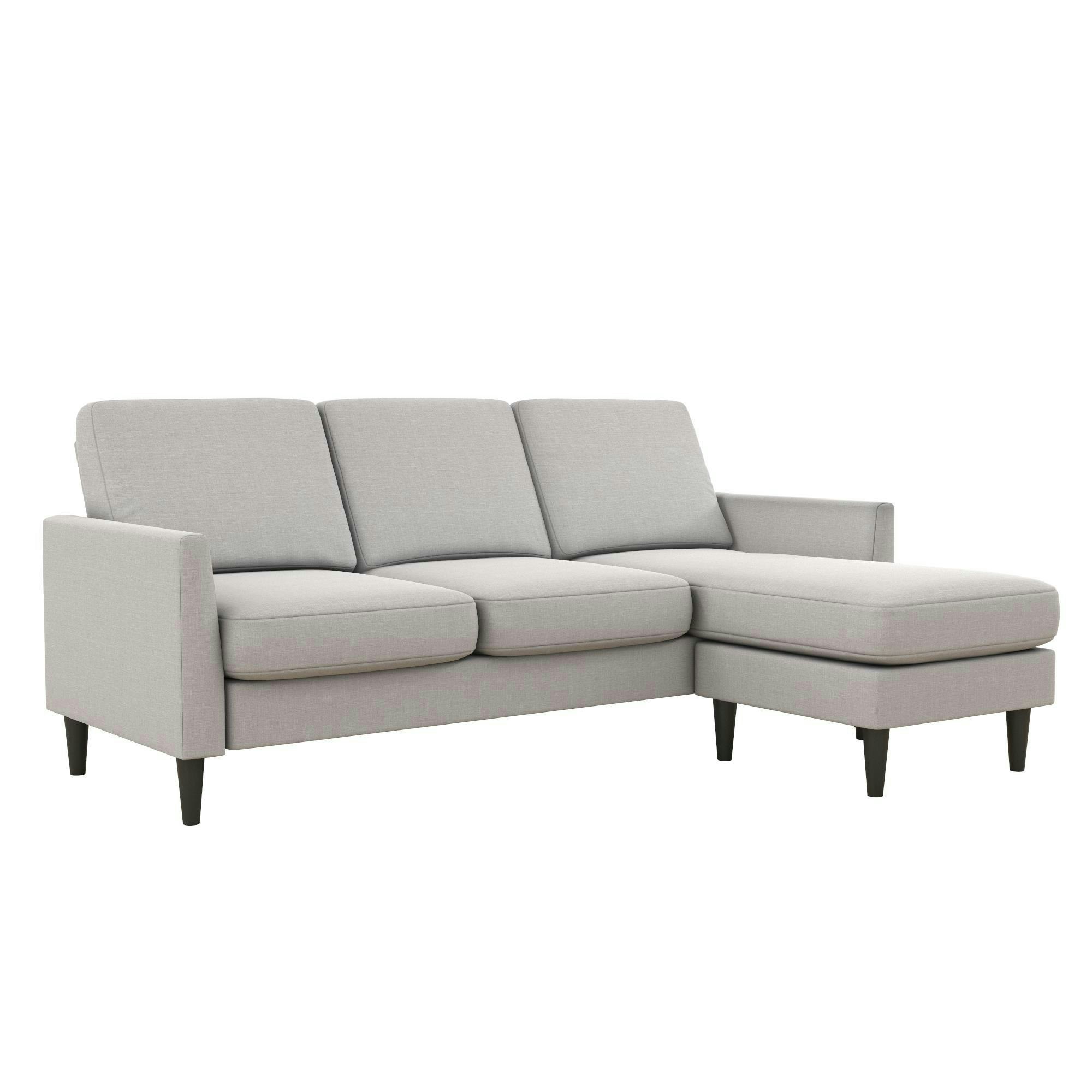 Dorel Home Light/Grey Winston Reversible Sofa Sectional Linen Uk