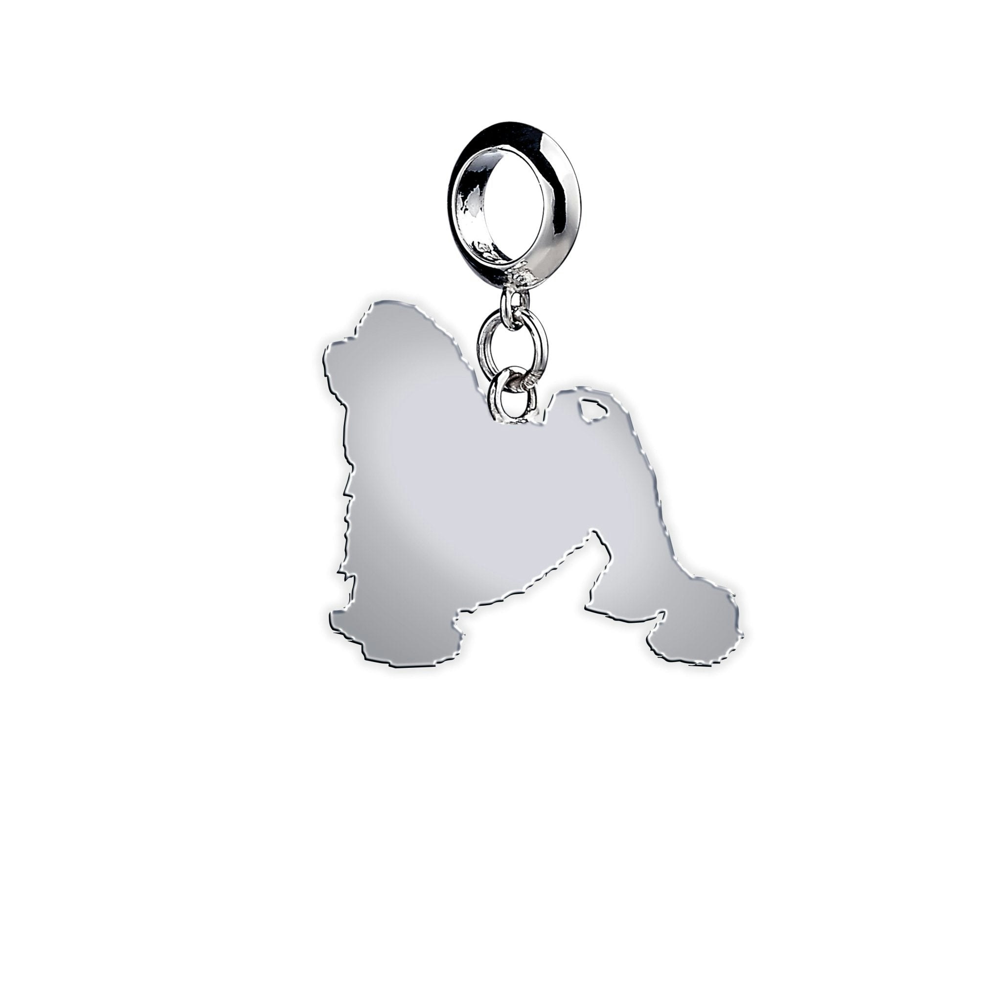 Mylee London Silver Lowchen Silhouette Charm - Yes - Slider Charm