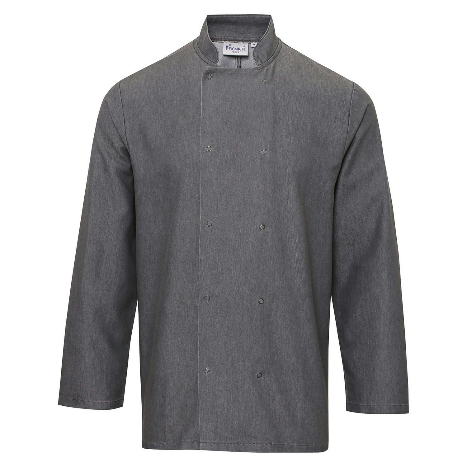- Premier Unisex Adult Wrap Over Long-Sleeved Chef Jacket - Image 2