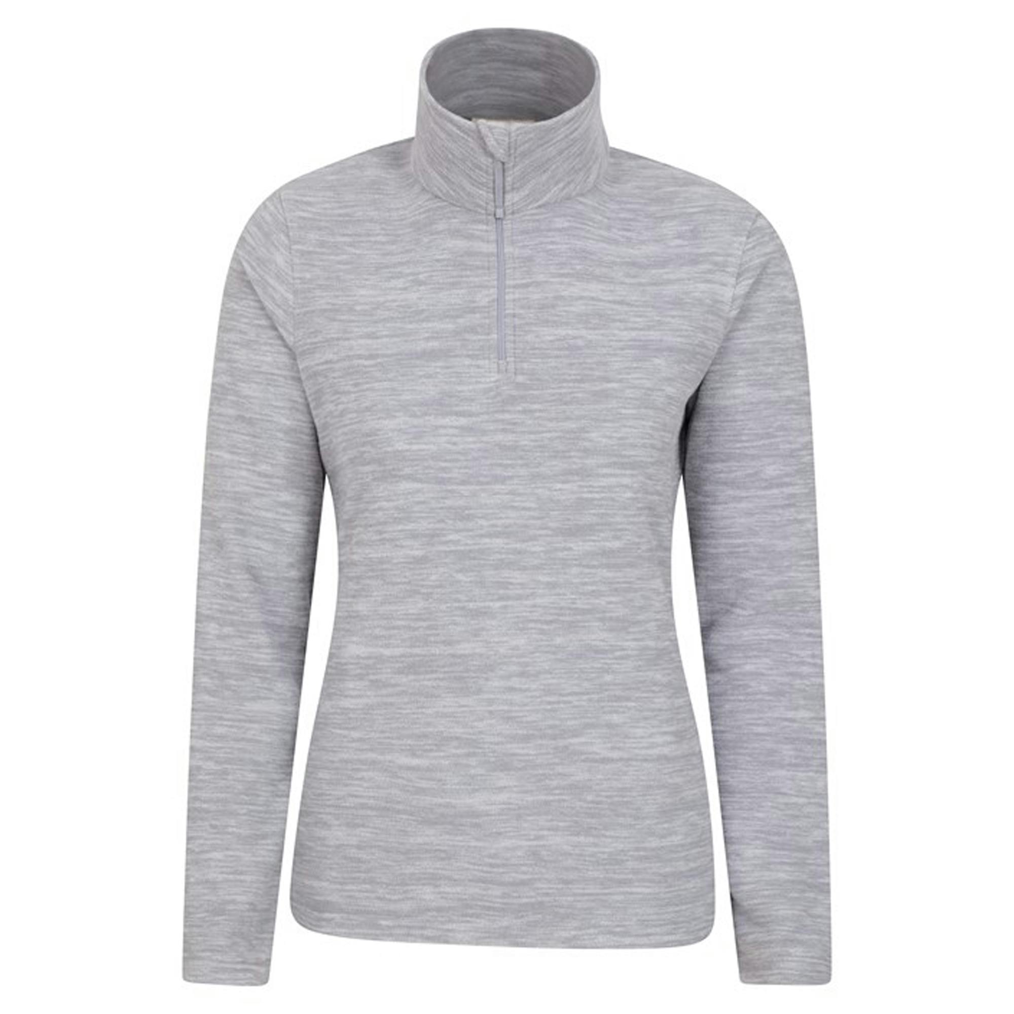 Mountain Warehouse Women's Grey Snowdon Melange Fleece Top - 18 Uk - 100% Polyester