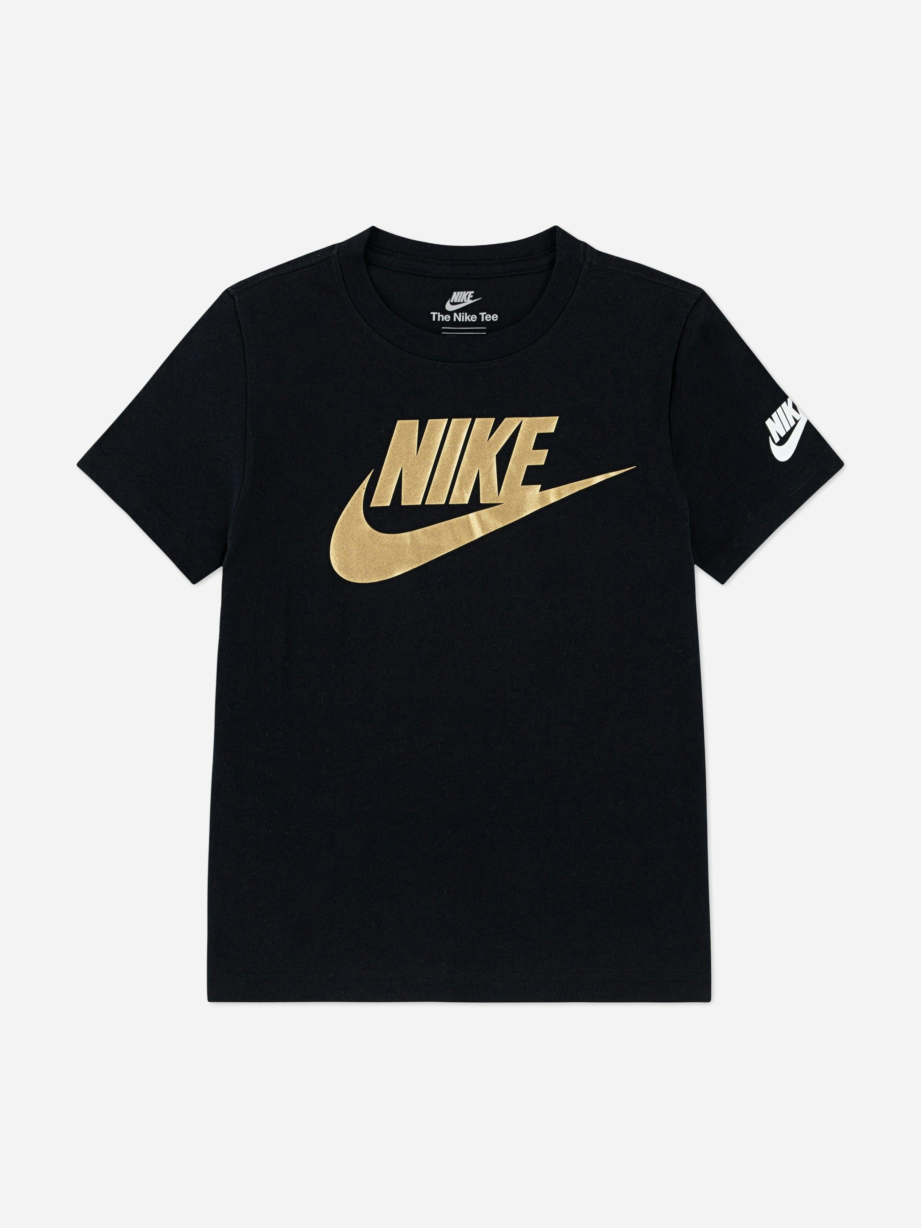 Nike Boys Black Kids Futura Evergreen T-Shirt In - 4 - 5 Yrs