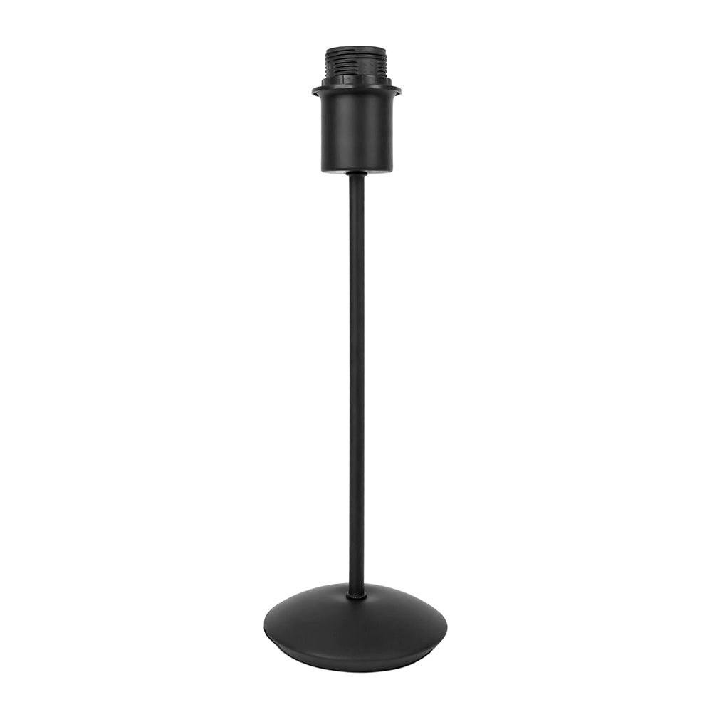 Rackhams Black Contemporary And Sleek Matt Metal Table Lamp Base With Inline Switch