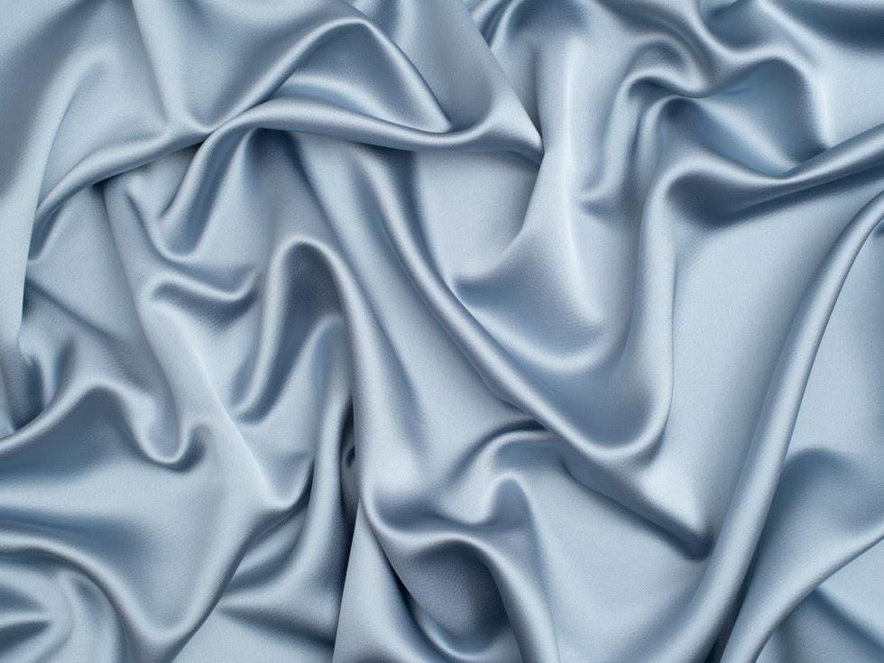Minerva Core Range Blue Minerva Aesha Satin Fabric - Plain Design Dressmaking Fabric, 150 Cm / 60" Wide - Per Metre