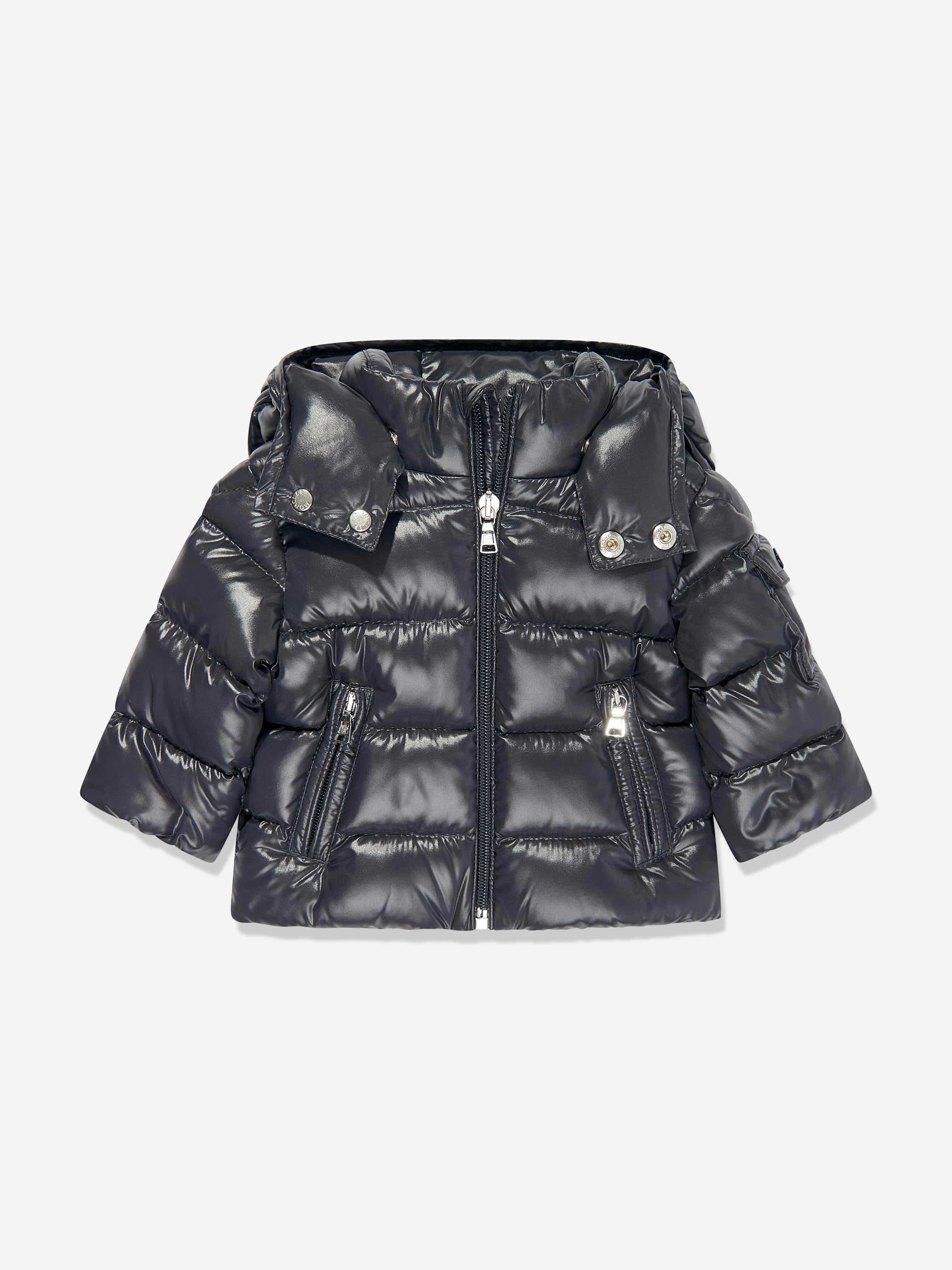 Moncler Enfant Men's Blue Baby Boys Down Padded New Maya Jacket In Navy - 6 - 9 Mths