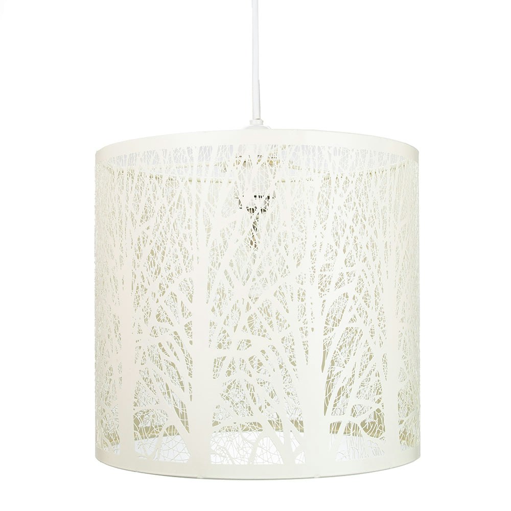 Happy Homewares Cream Unique And Beautiful Soft Metal Forest Design Ceiling Pendant Shade