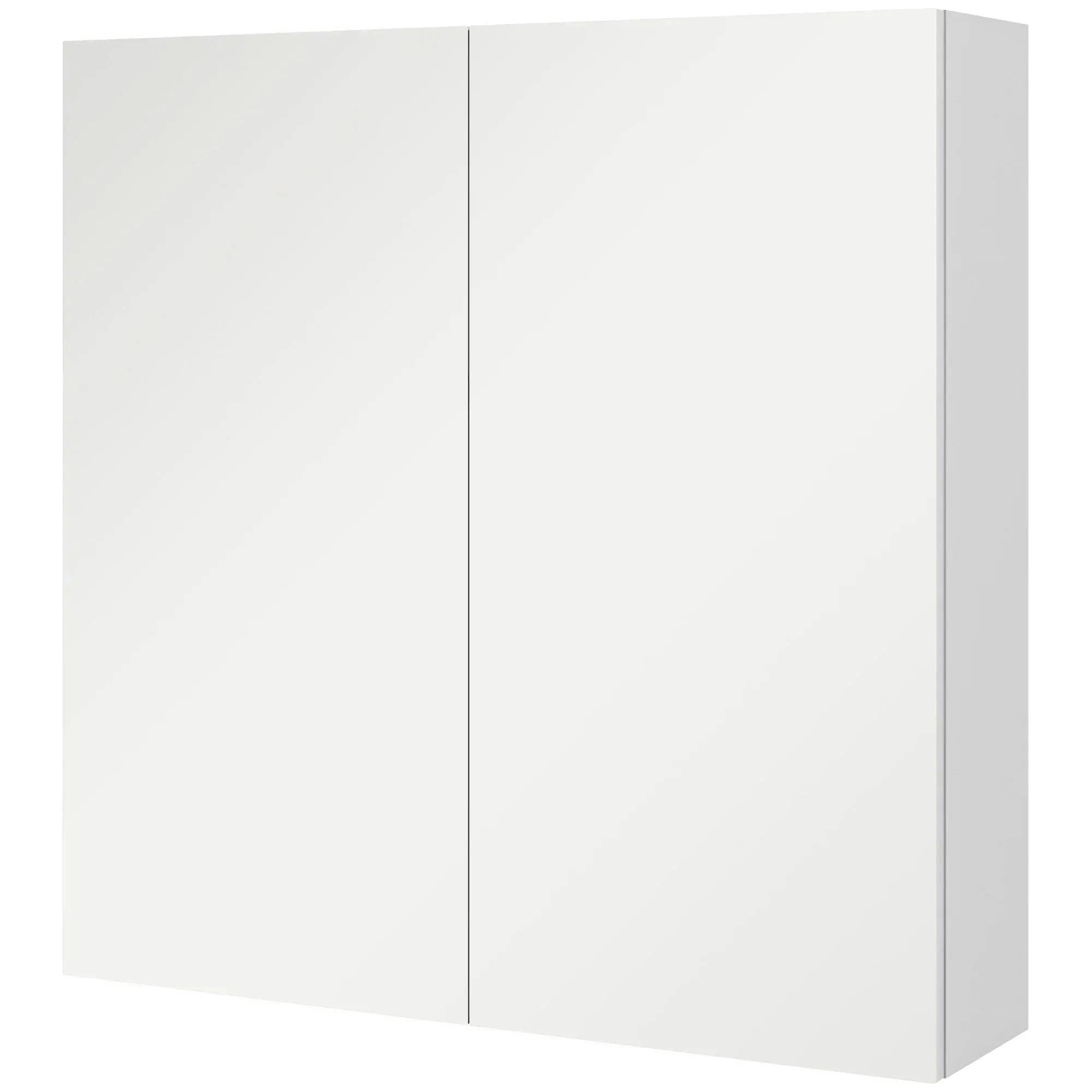 Kleankin - Wall Mounted Bathroom Cabinet - Mirrored Doors - White - Image 8