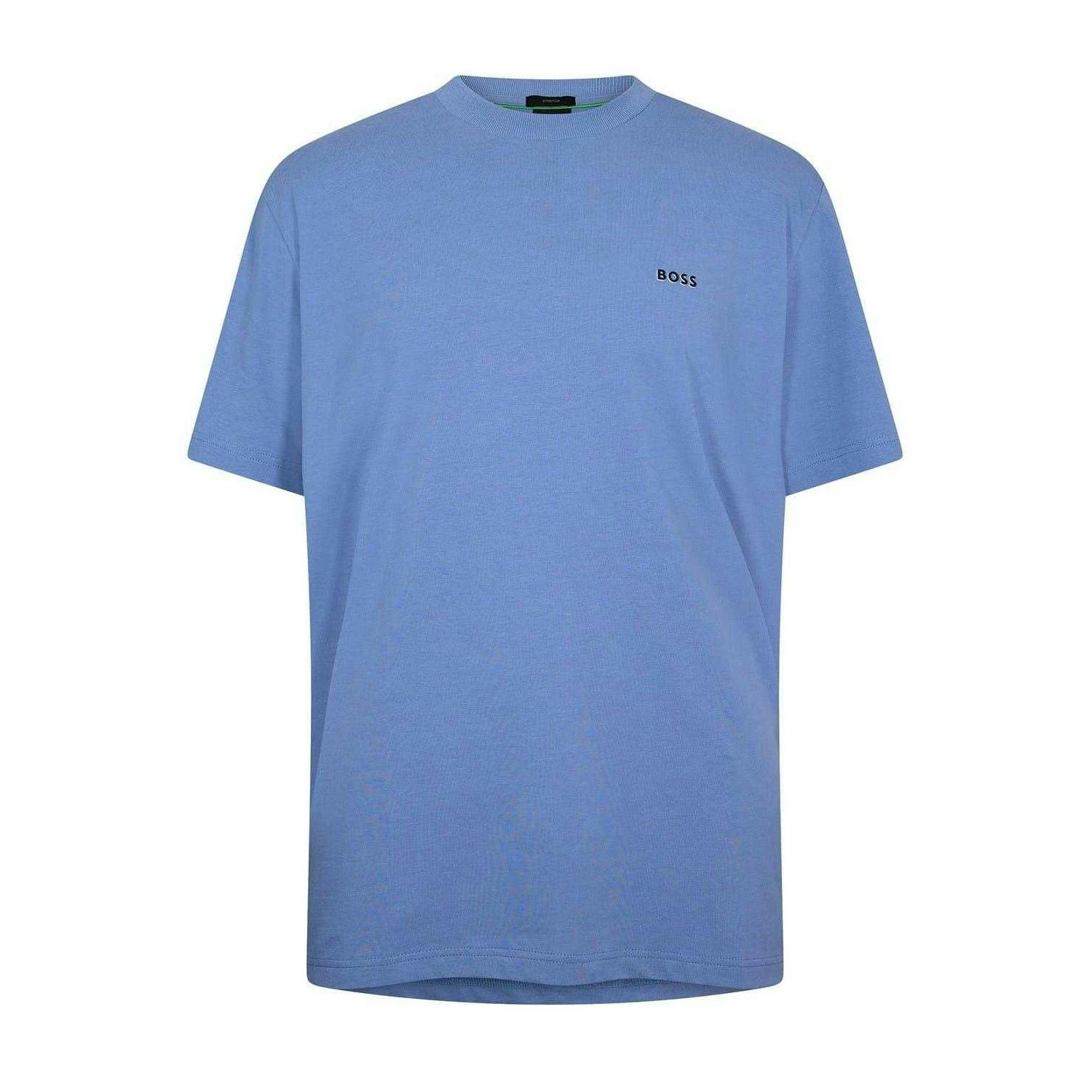 Boss Men's Blue Logo Regular T-Shirt - L - 100% Mixed