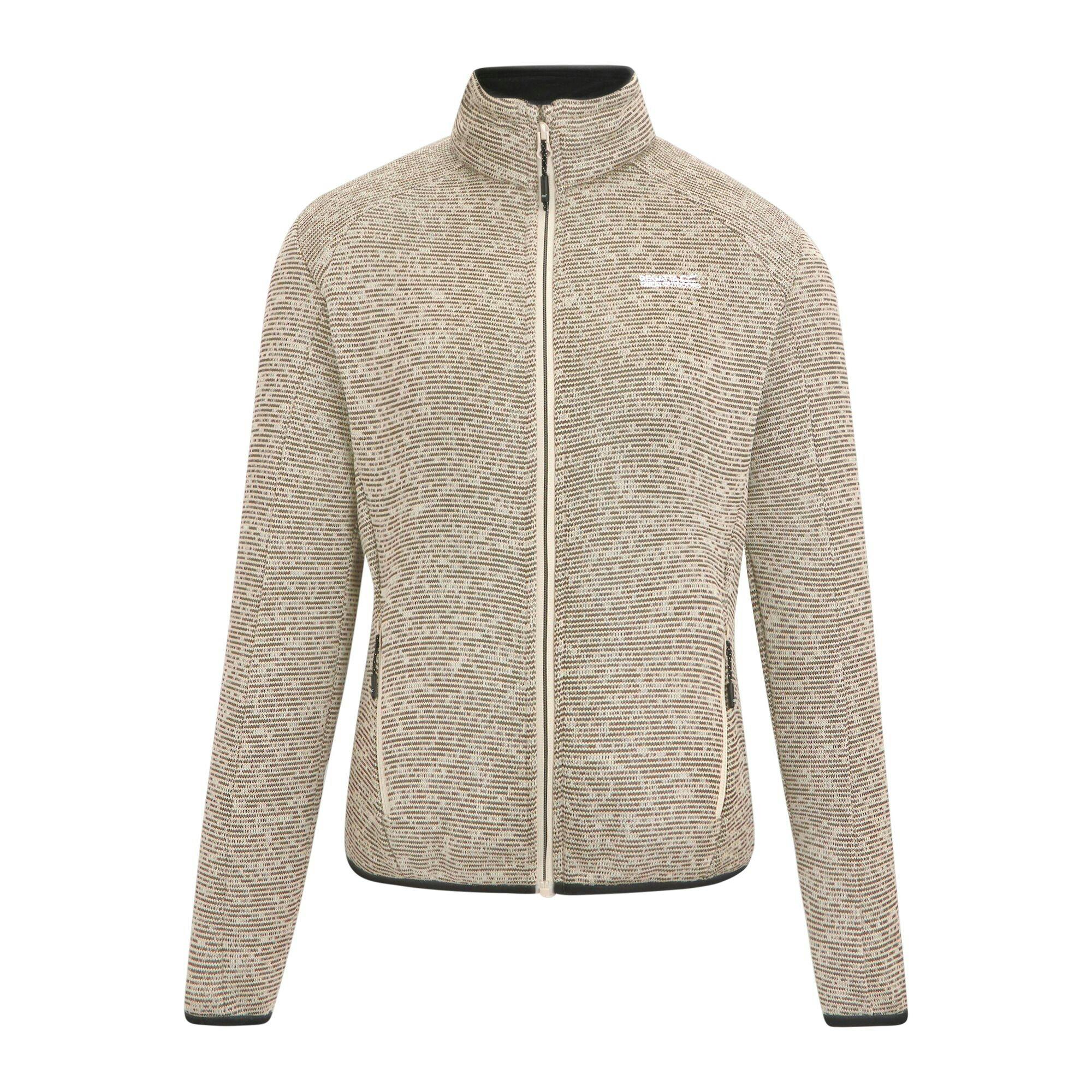Regatta Women's Newhill Full Zip Fleece Jacket - Abbeystone - 12 Uk - Abbeystone - 70% Polyester/30% Recycled Polyester