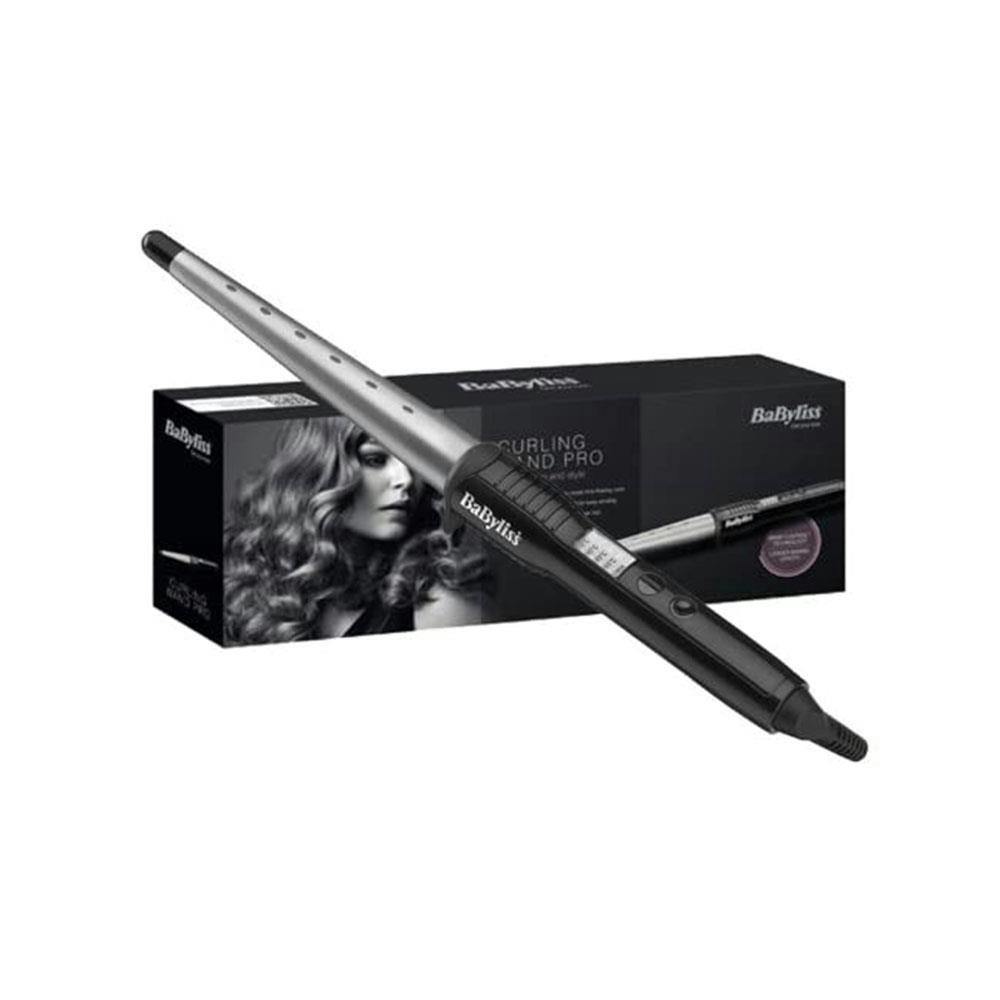 Babyliss Black/Grey Curling Wand Pro Flawless Smooth Shiny Curls 25Mm-13Mm Barrel –